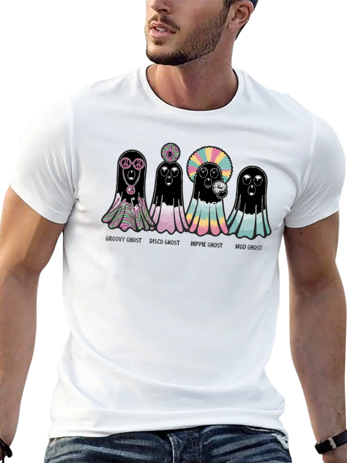 Groovy Ghost T-Shirt - Halloween Fun