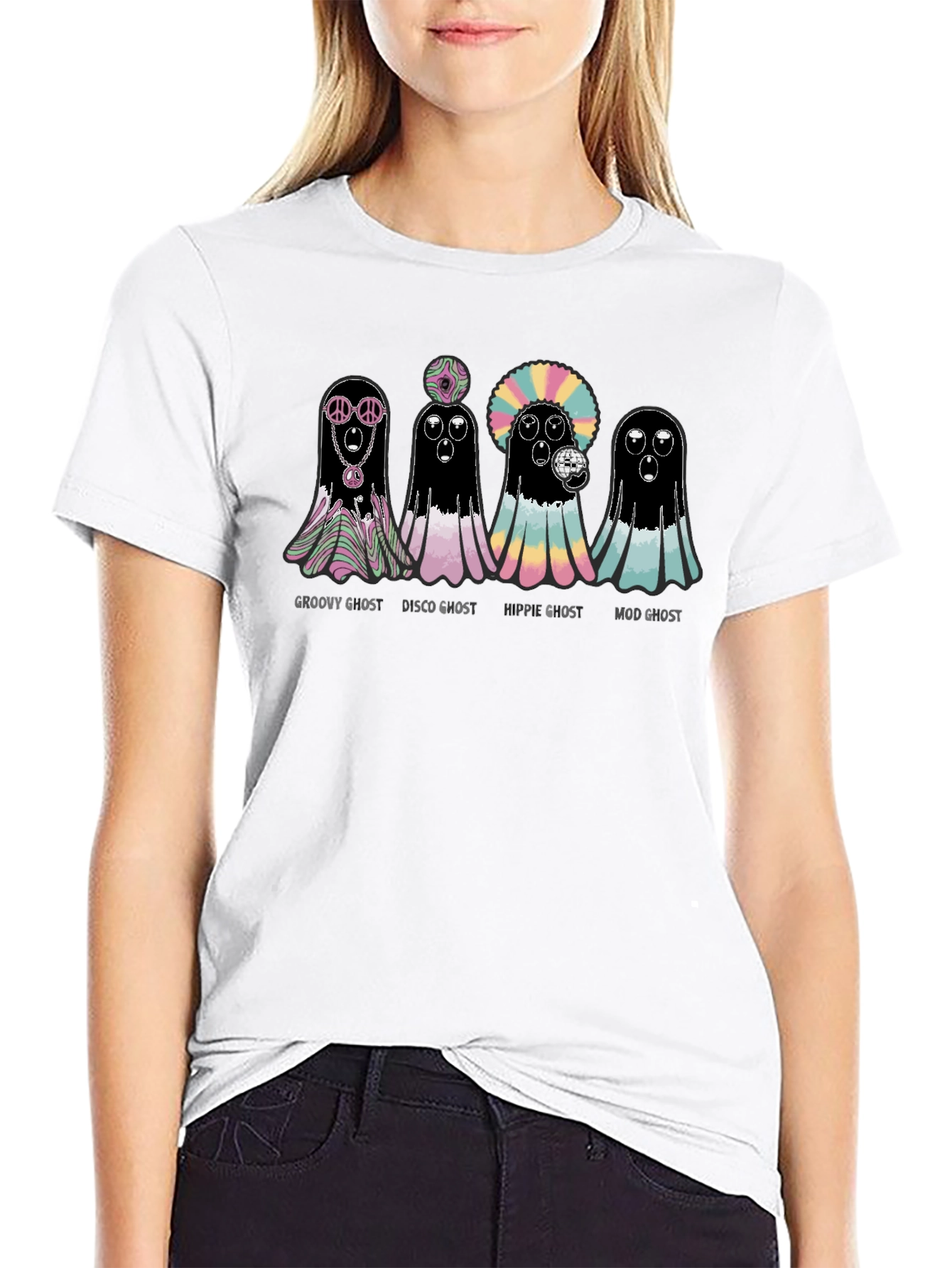 Groovy Ghost T-Shirt - Halloween Fun