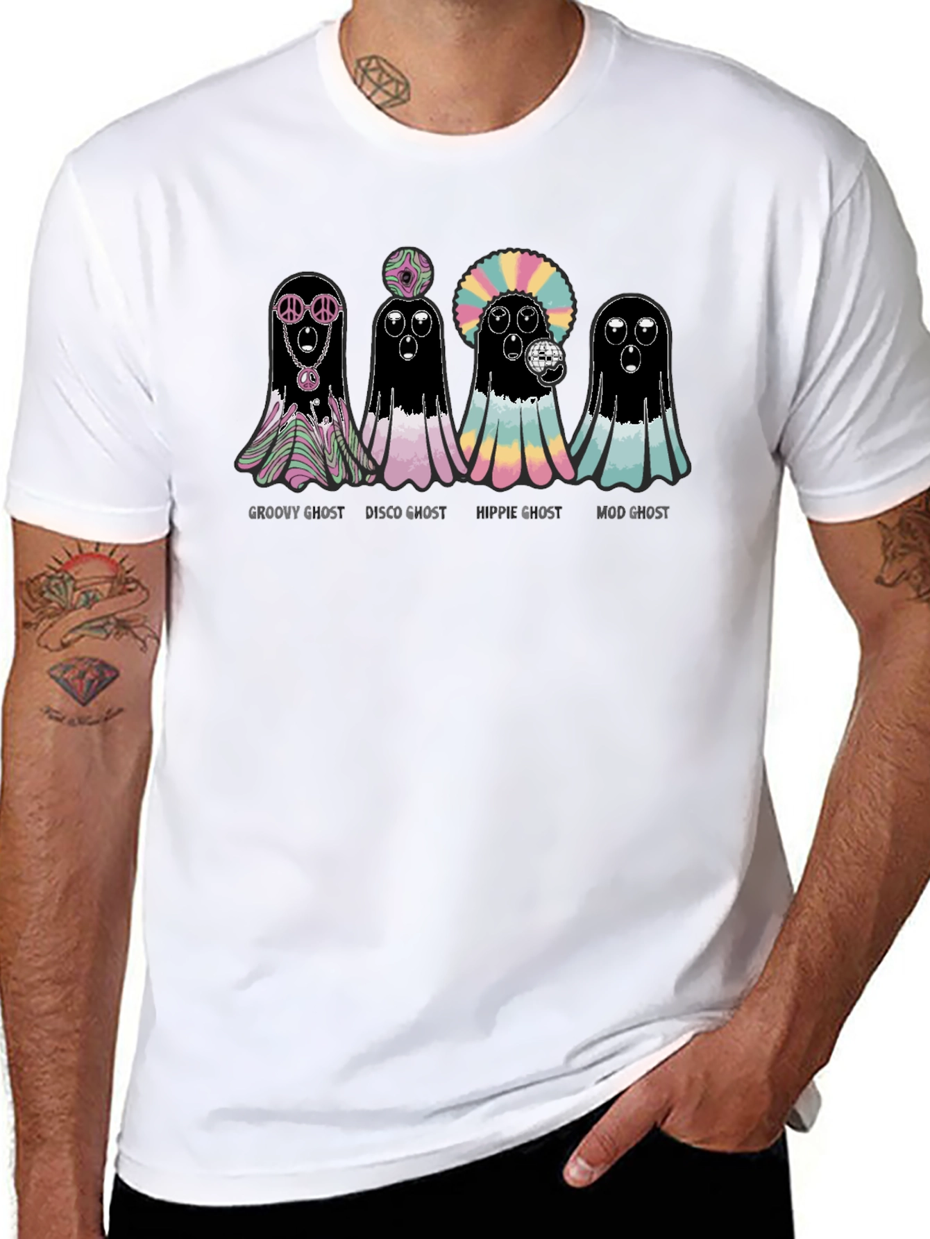 Groovy Ghost T-Shirt - Halloween Fun