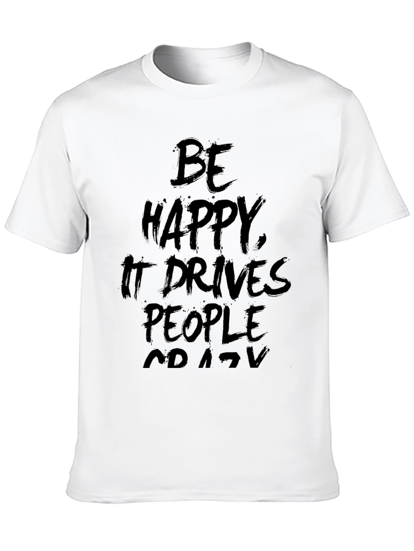 Be Happy Graphic Tee - Black T-Shirt