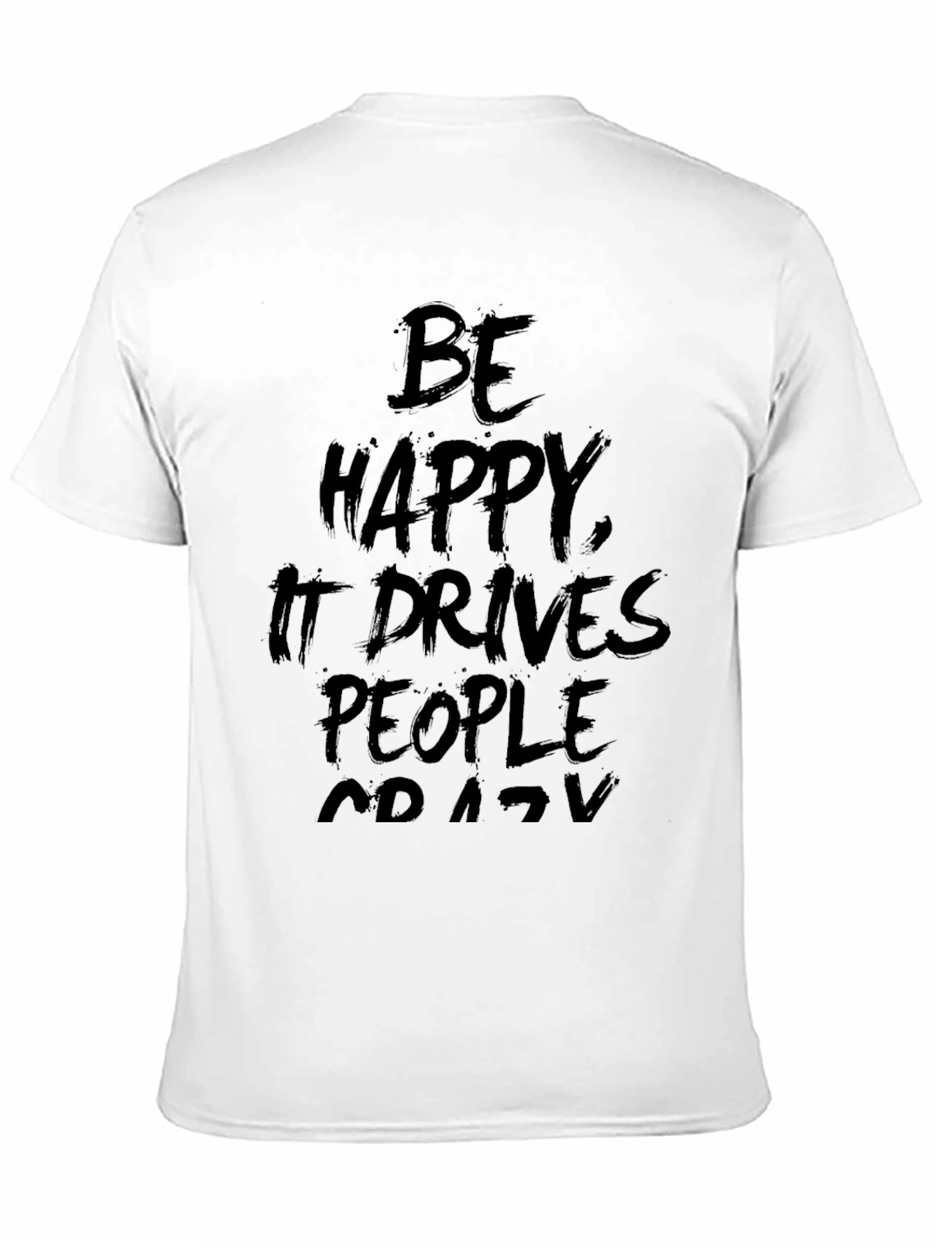 Be Happy Graphic Tee - Black T-Shirt