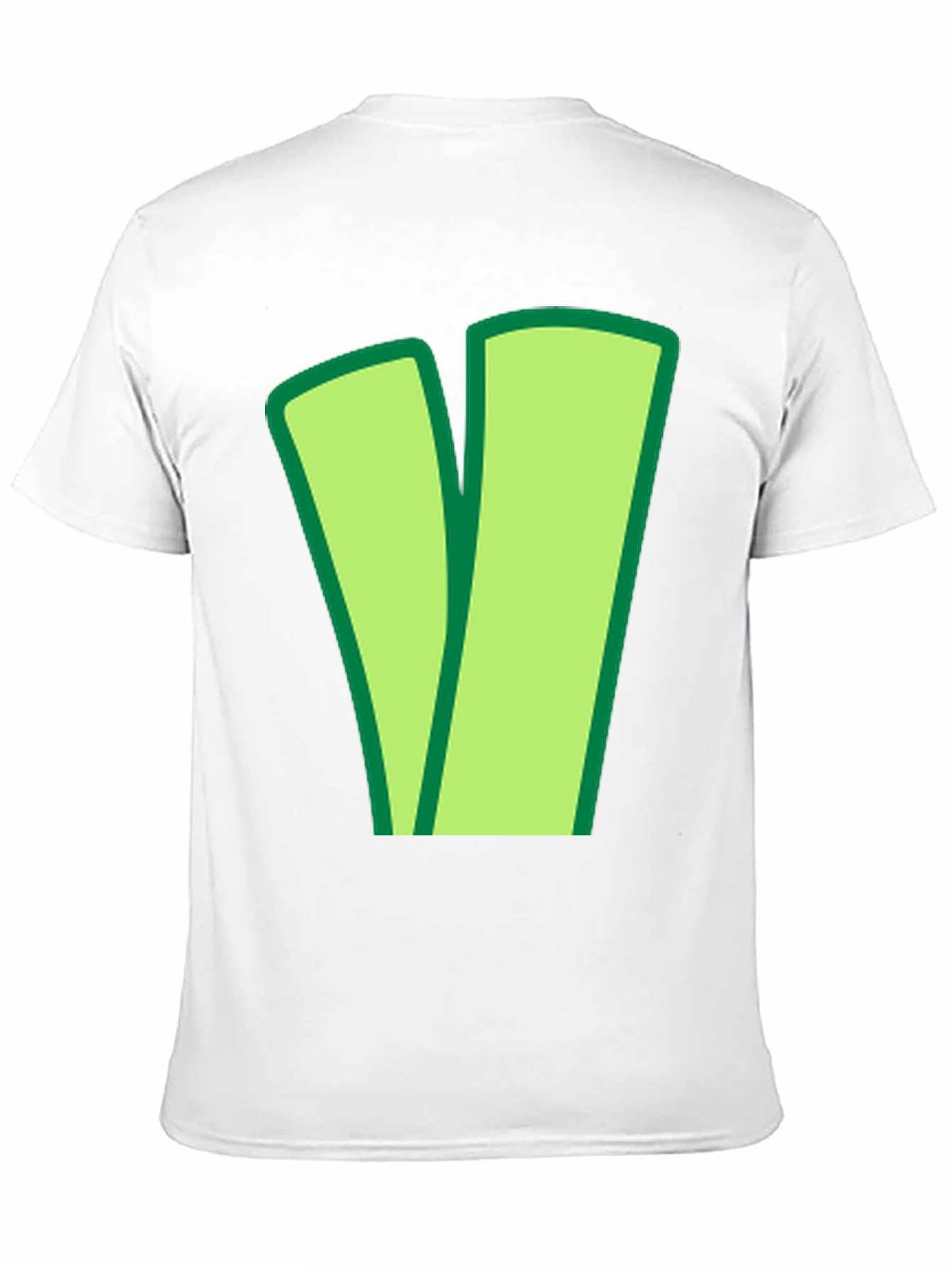 Green V Black Cotton Tee - Casual Style
