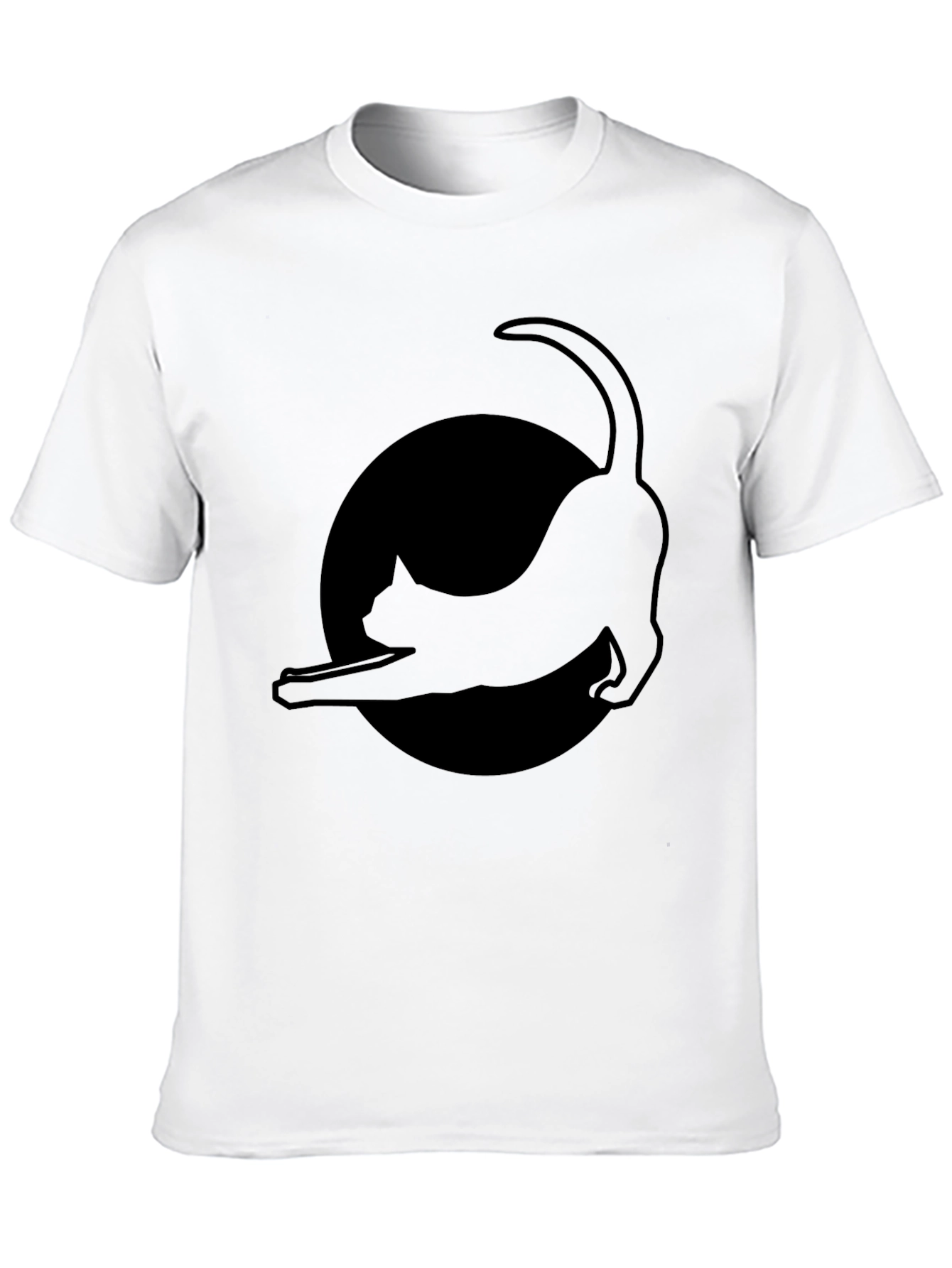 Black Cat Silhouette Graphic Tee - Unisex