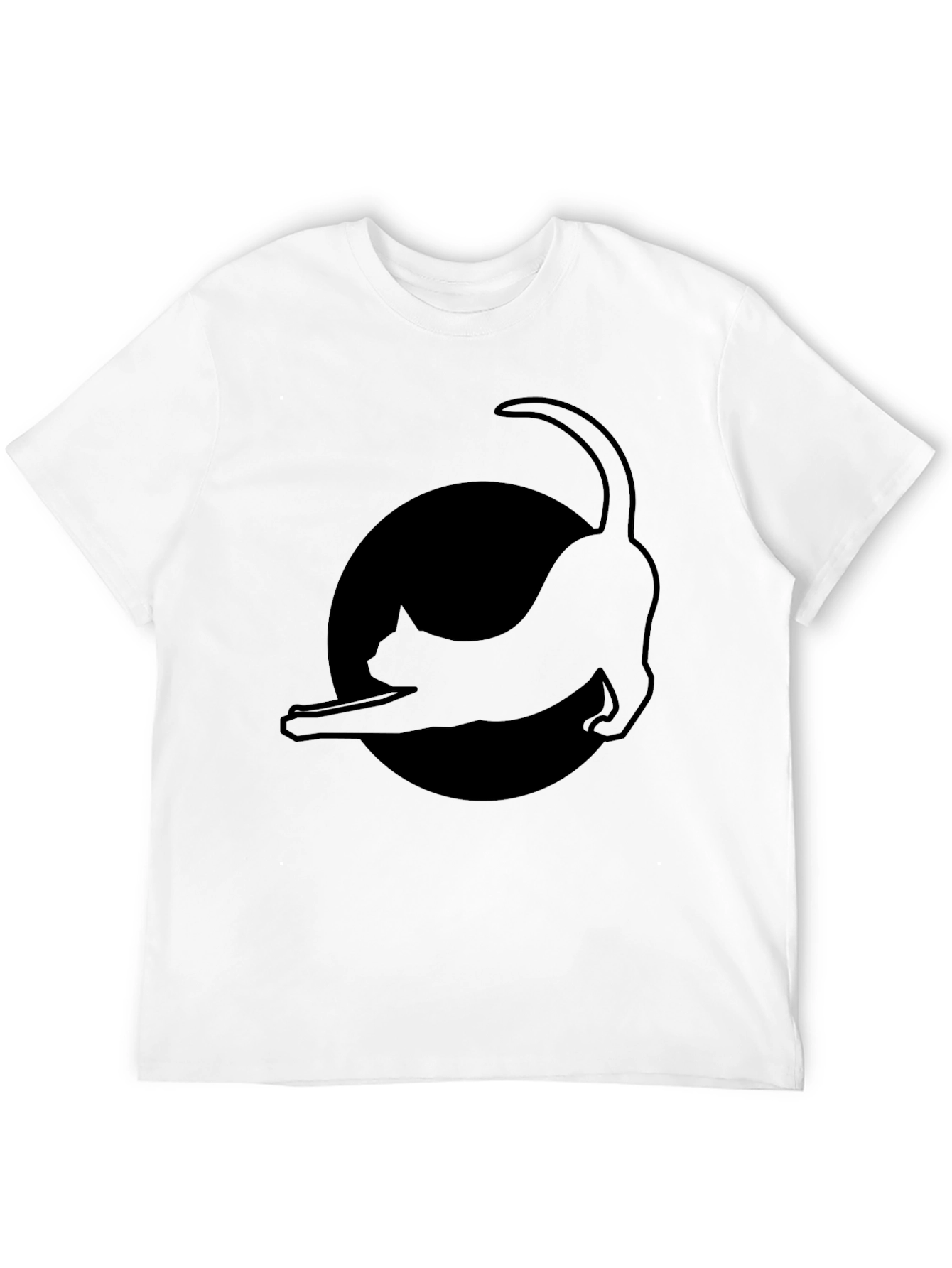 Black Cat Silhouette Graphic Tee - Unisex