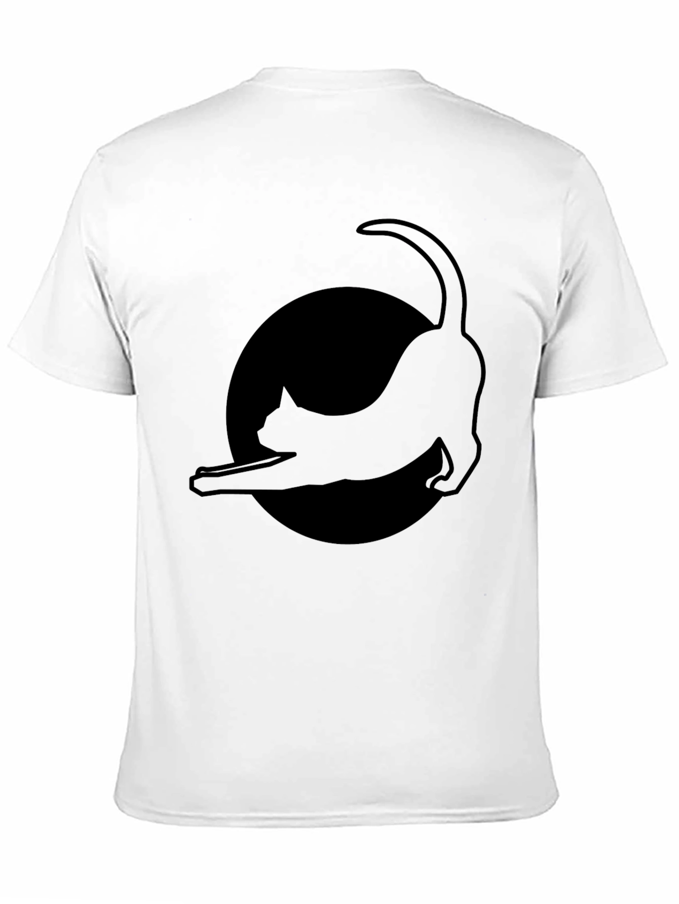 Black Cat Silhouette Graphic Tee - Unisex