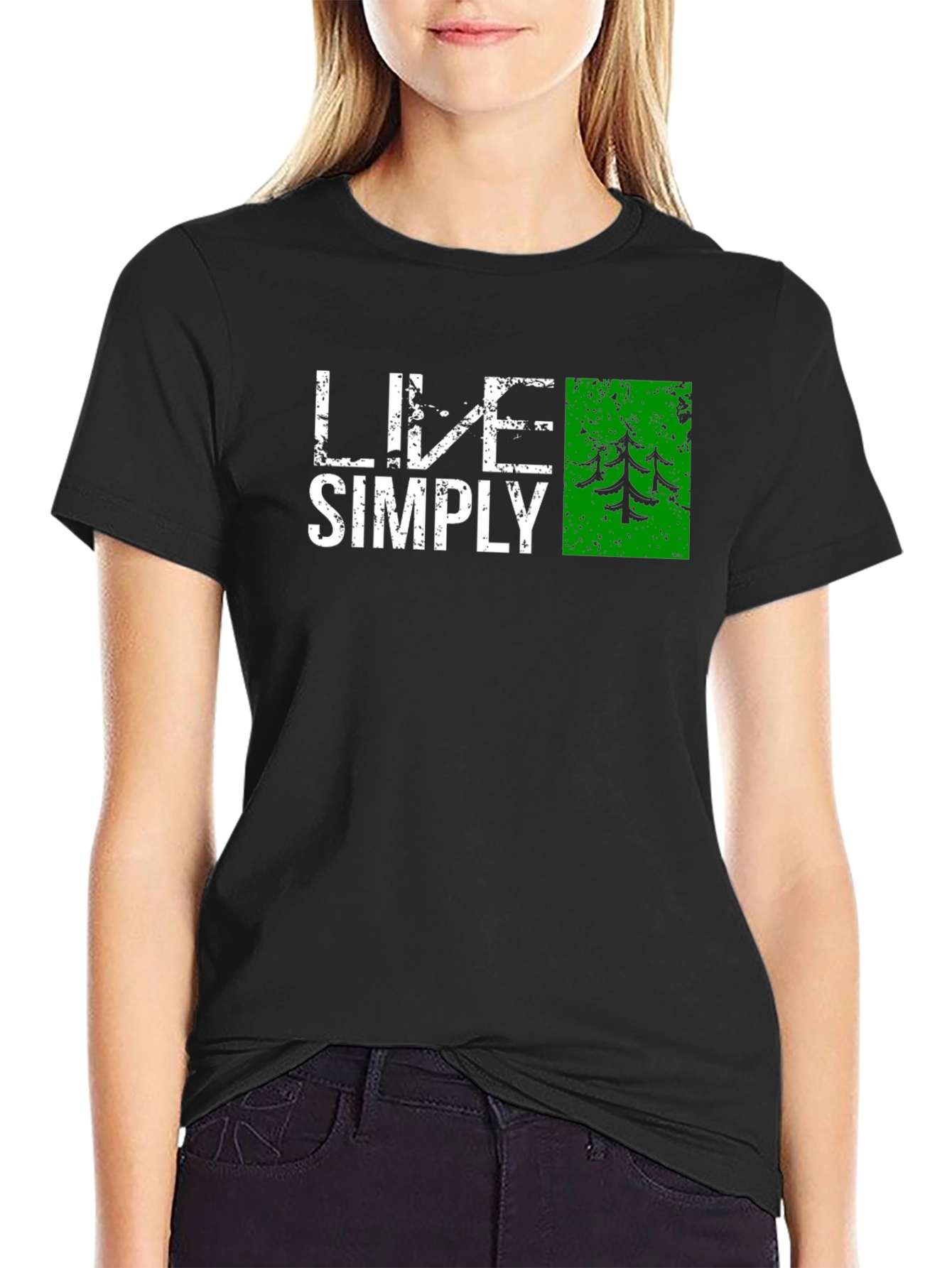 Live Simply Nature T-Shirt - Black