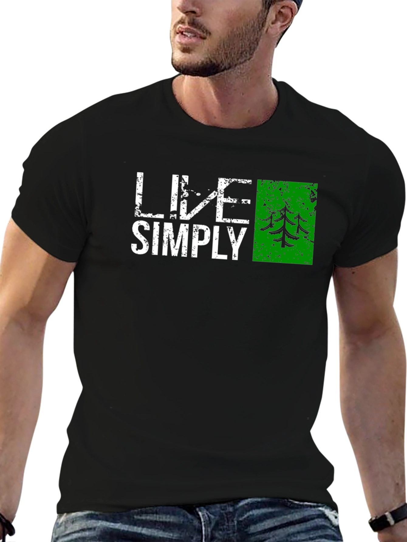 Live Simply Nature T-Shirt - Black