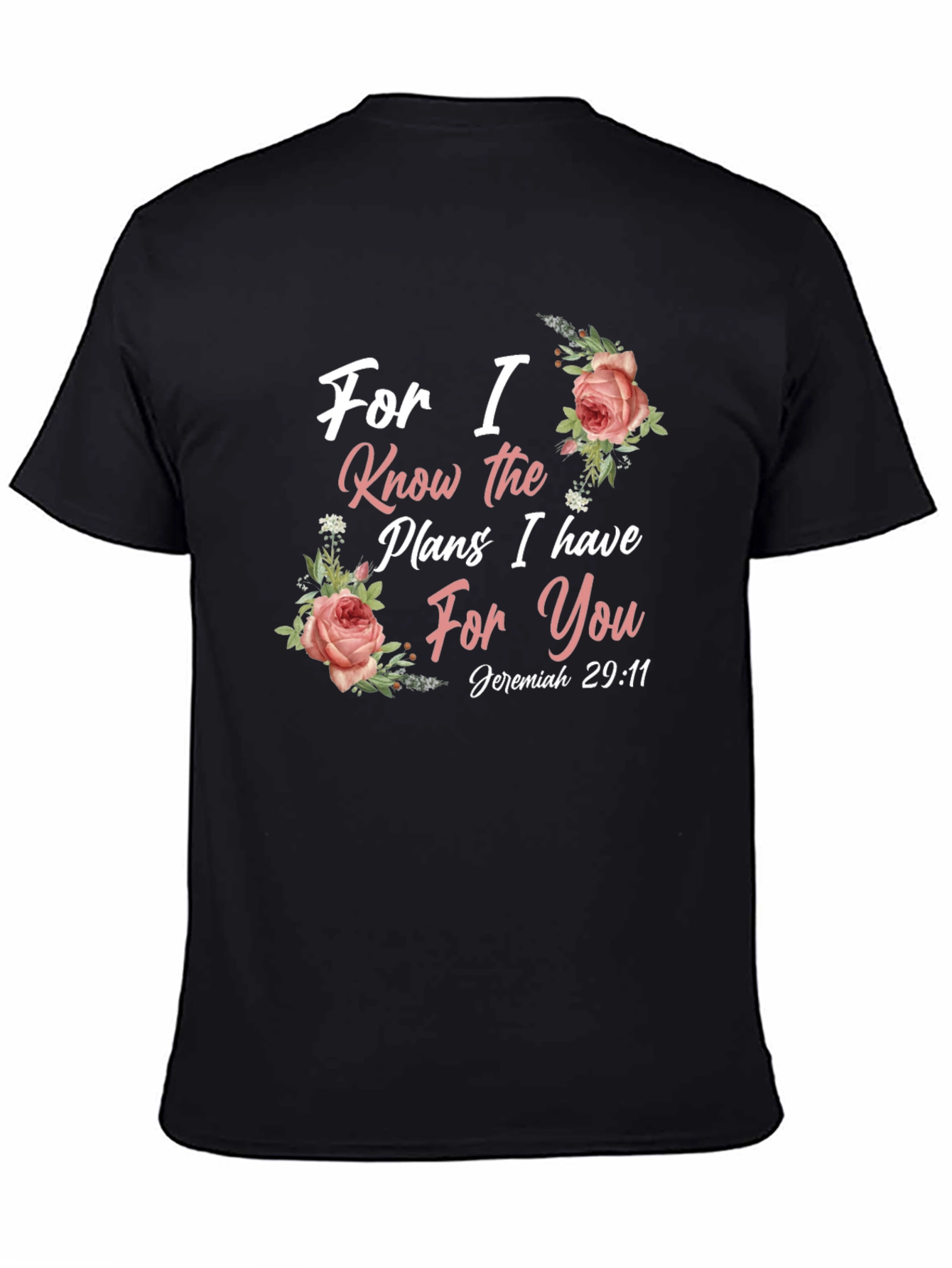 Faith-Inspired T-Shirt: Jeremiah 29:11 Floral Design