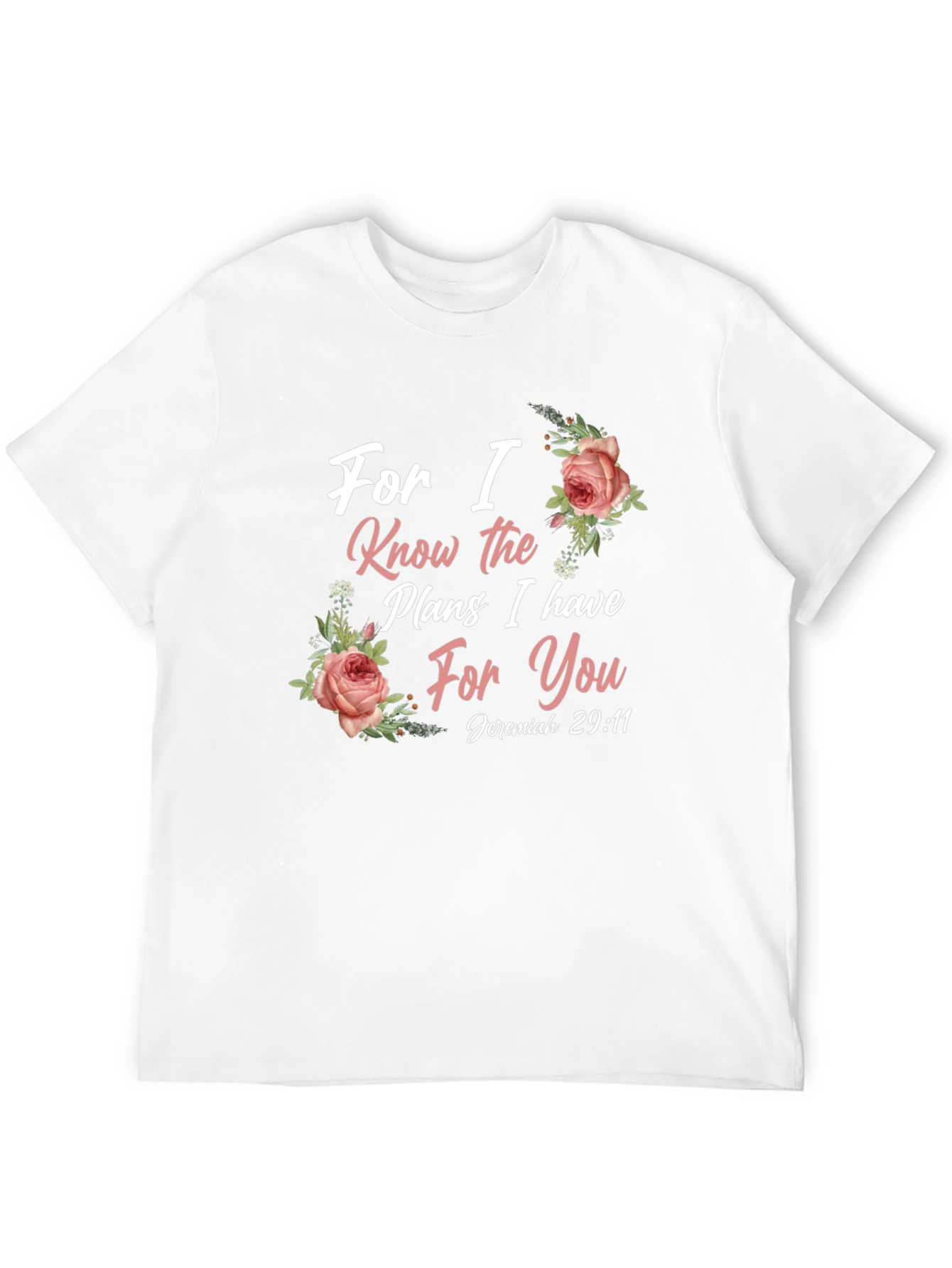 Faith-Inspired T-Shirt: Jeremiah 29:11 Floral Design