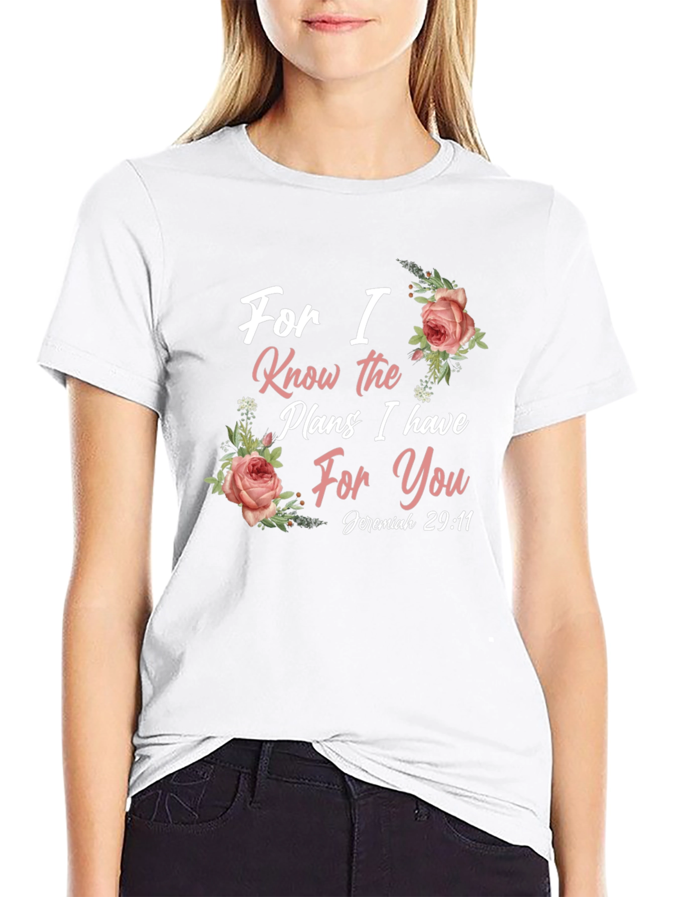 Faith-Inspired T-Shirt: Jeremiah 29:11 Floral Design