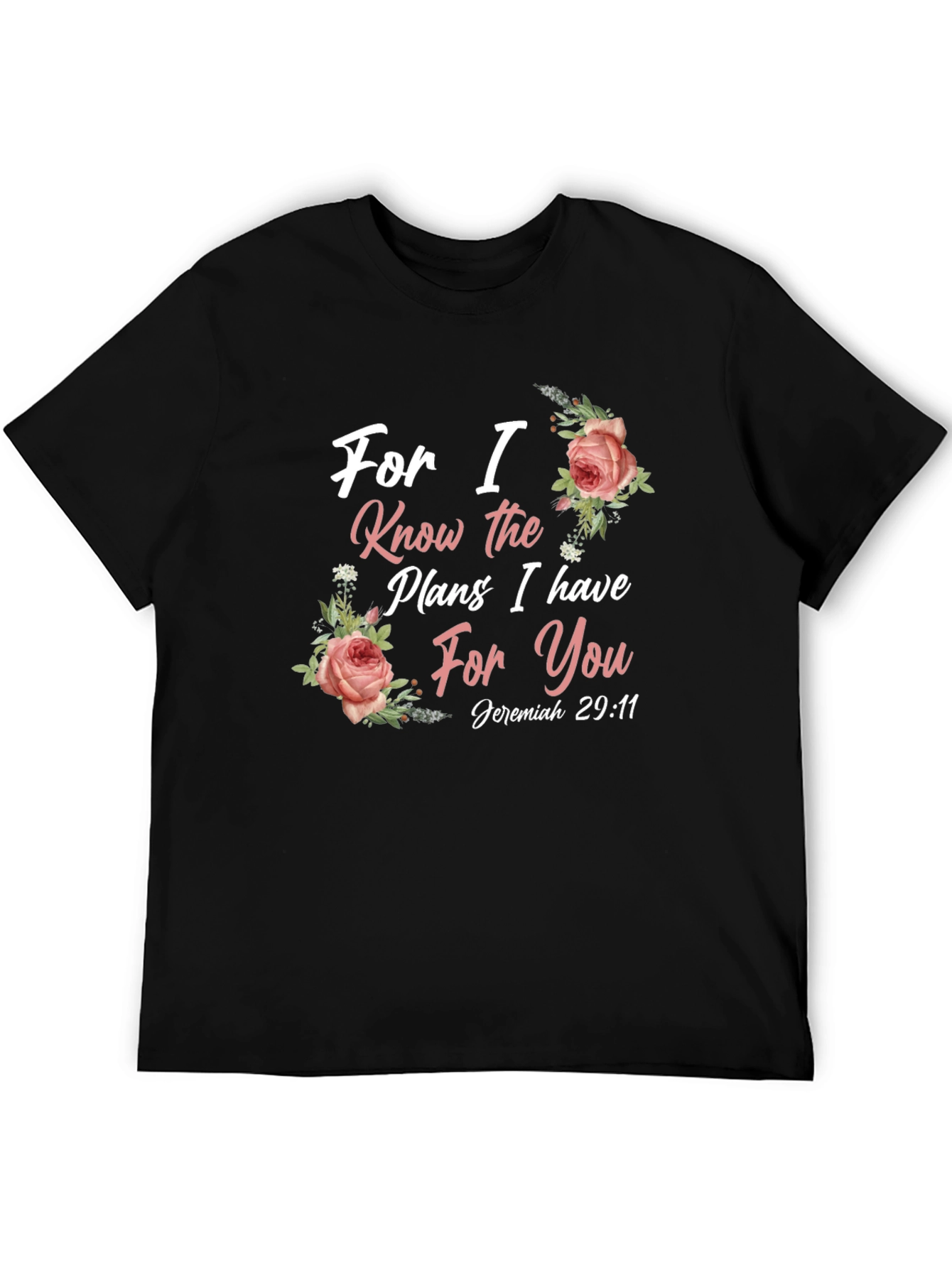 Faith-Inspired T-Shirt: Jeremiah 29:11 Floral Design