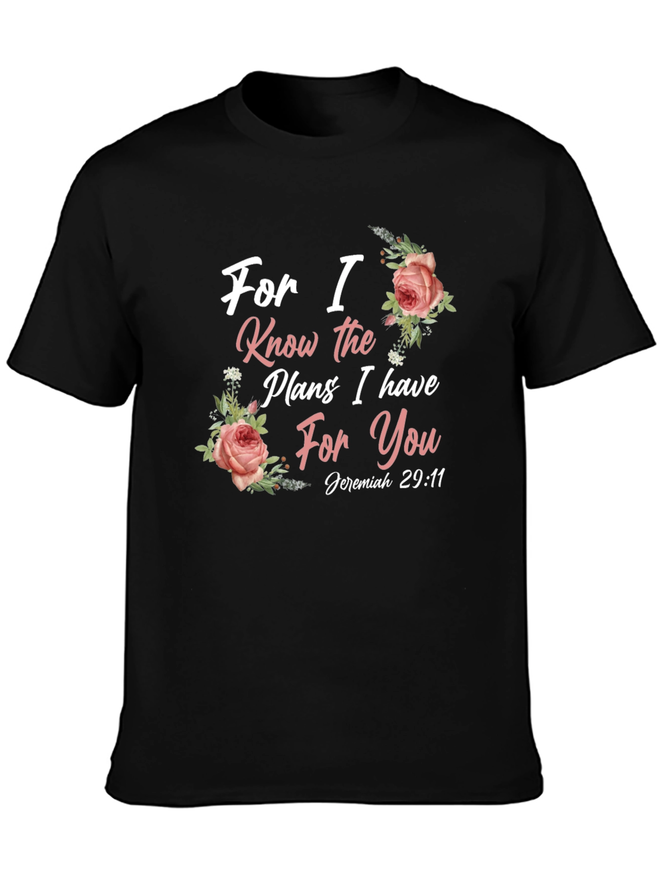 Faith-Inspired T-Shirt: Jeremiah 29:11 Floral Design