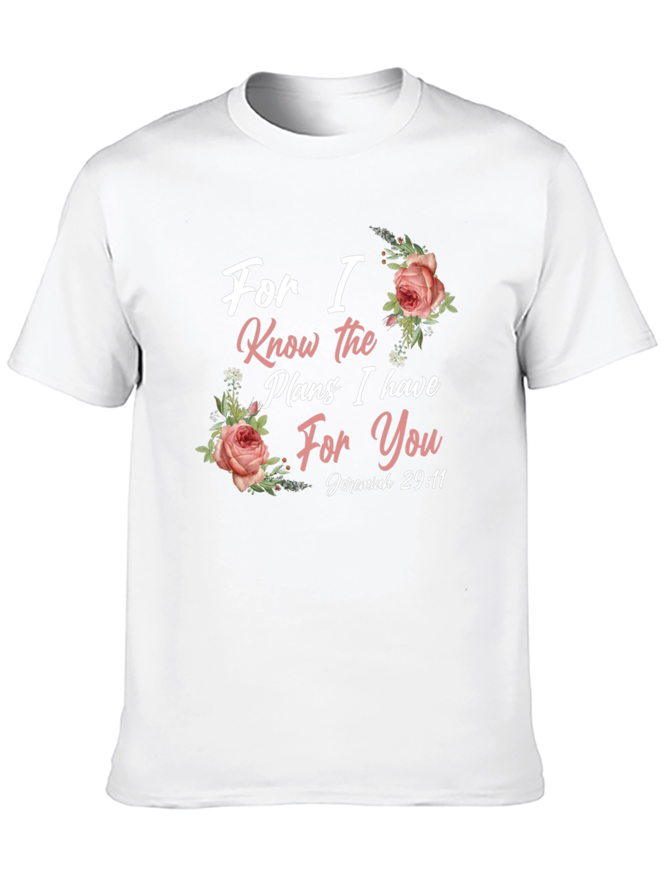 Faith-Inspired T-Shirt: Jeremiah 29:11 Floral Design
