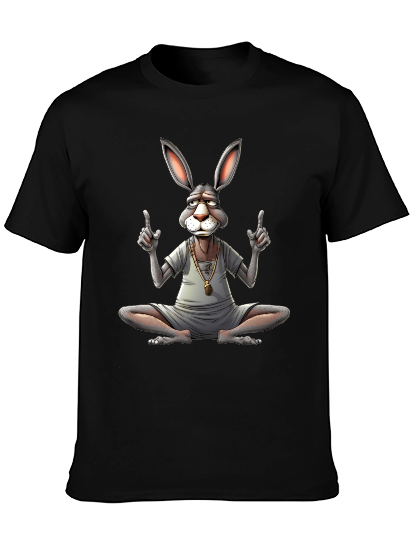Enlightened Rabbit Tee - Meditating Hare T-Shirt