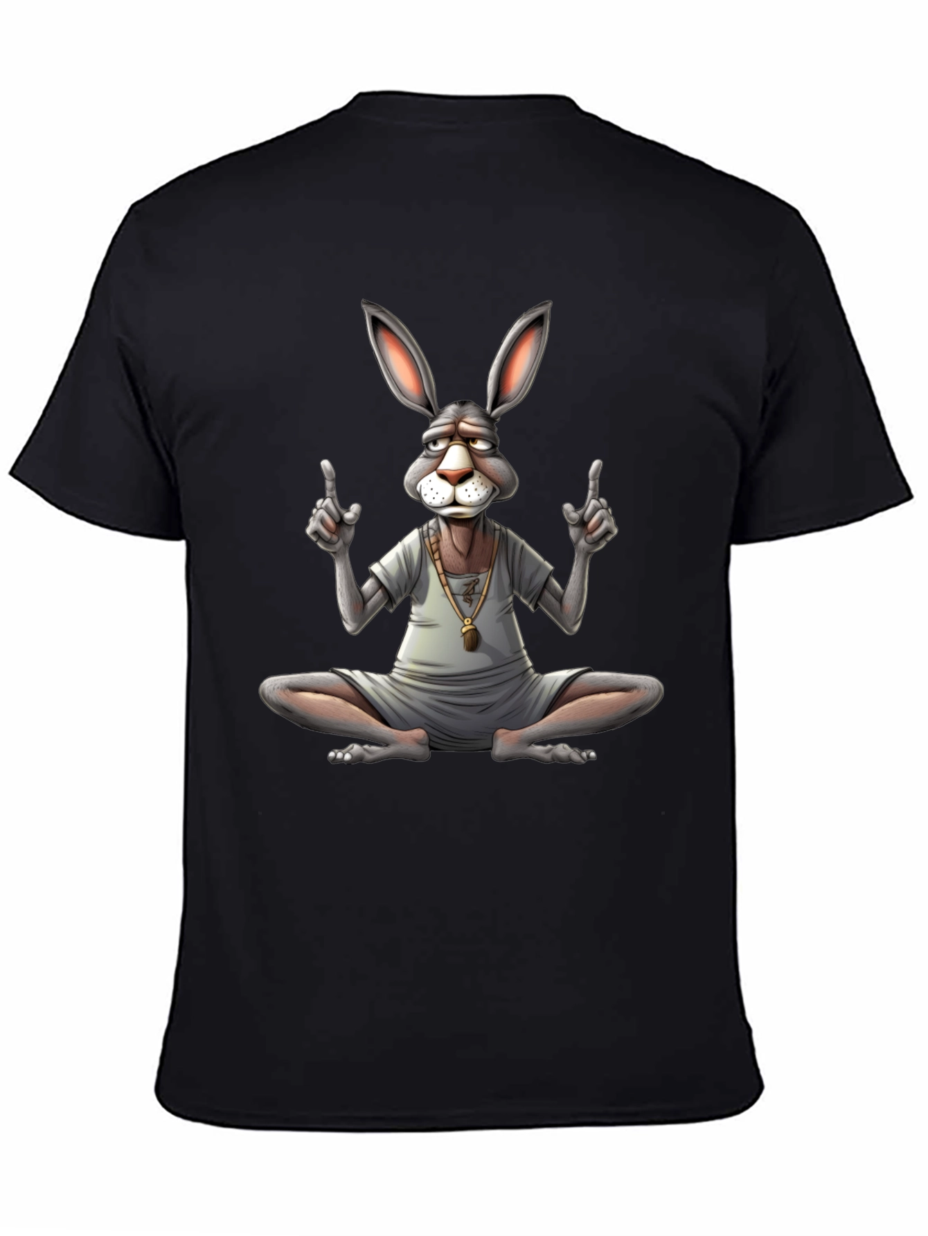 Enlightened Rabbit Tee - Meditating Hare T-Shirt