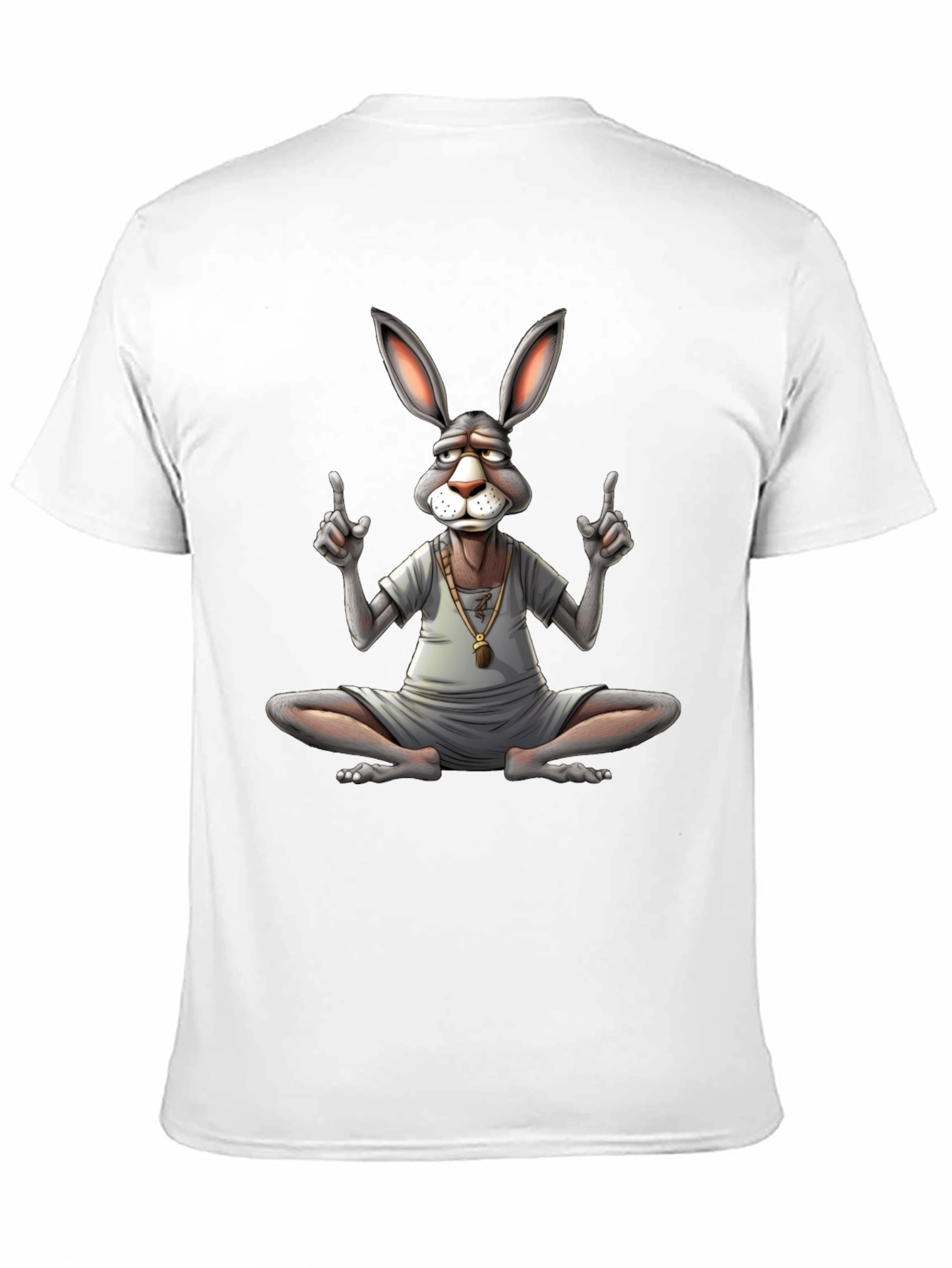 Enlightened Rabbit Tee - Meditating Hare T-Shirt