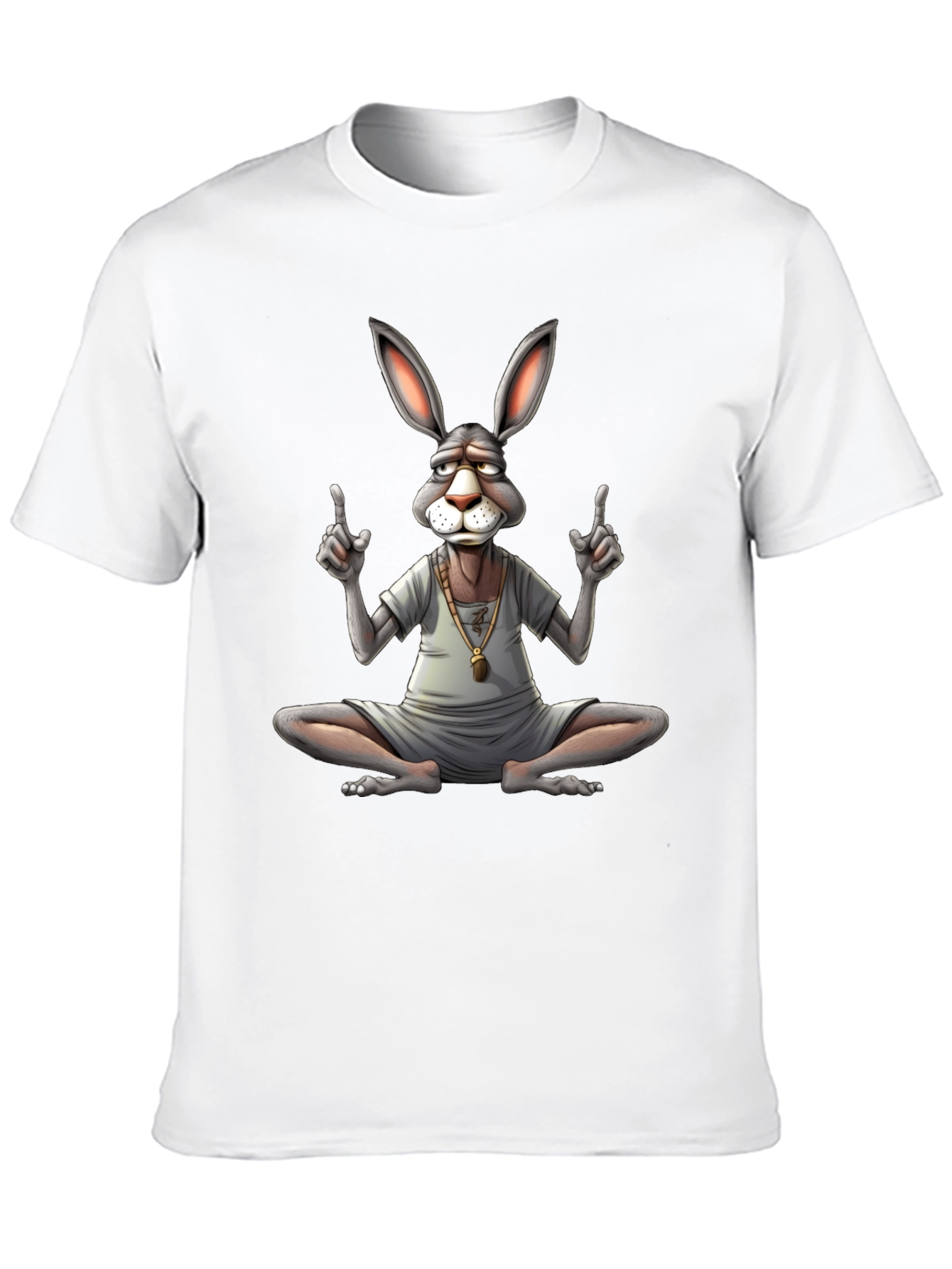 Enlightened Rabbit Tee - Meditating Hare T-Shirt