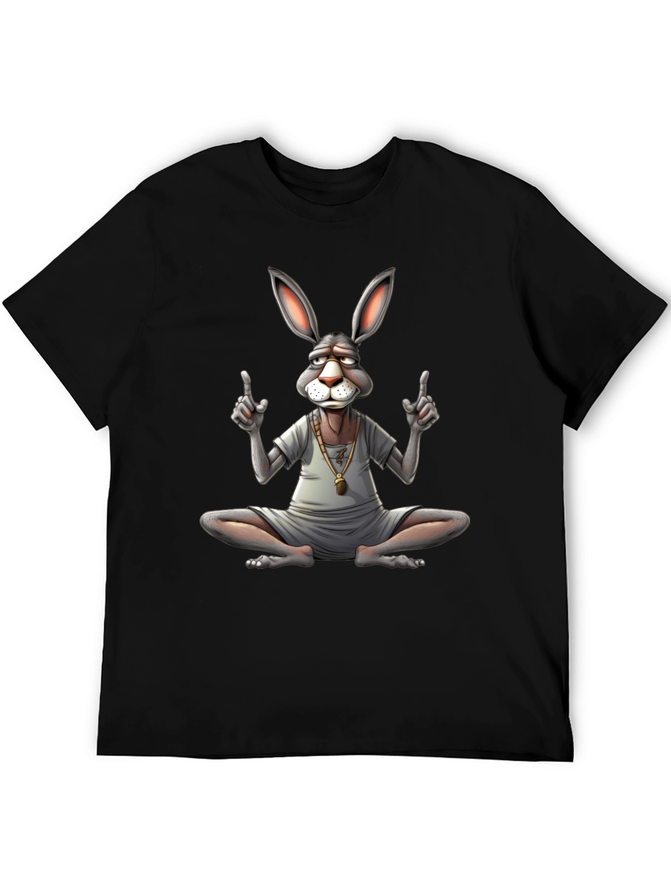 Enlightened Rabbit Tee - Meditating Hare T-Shirt