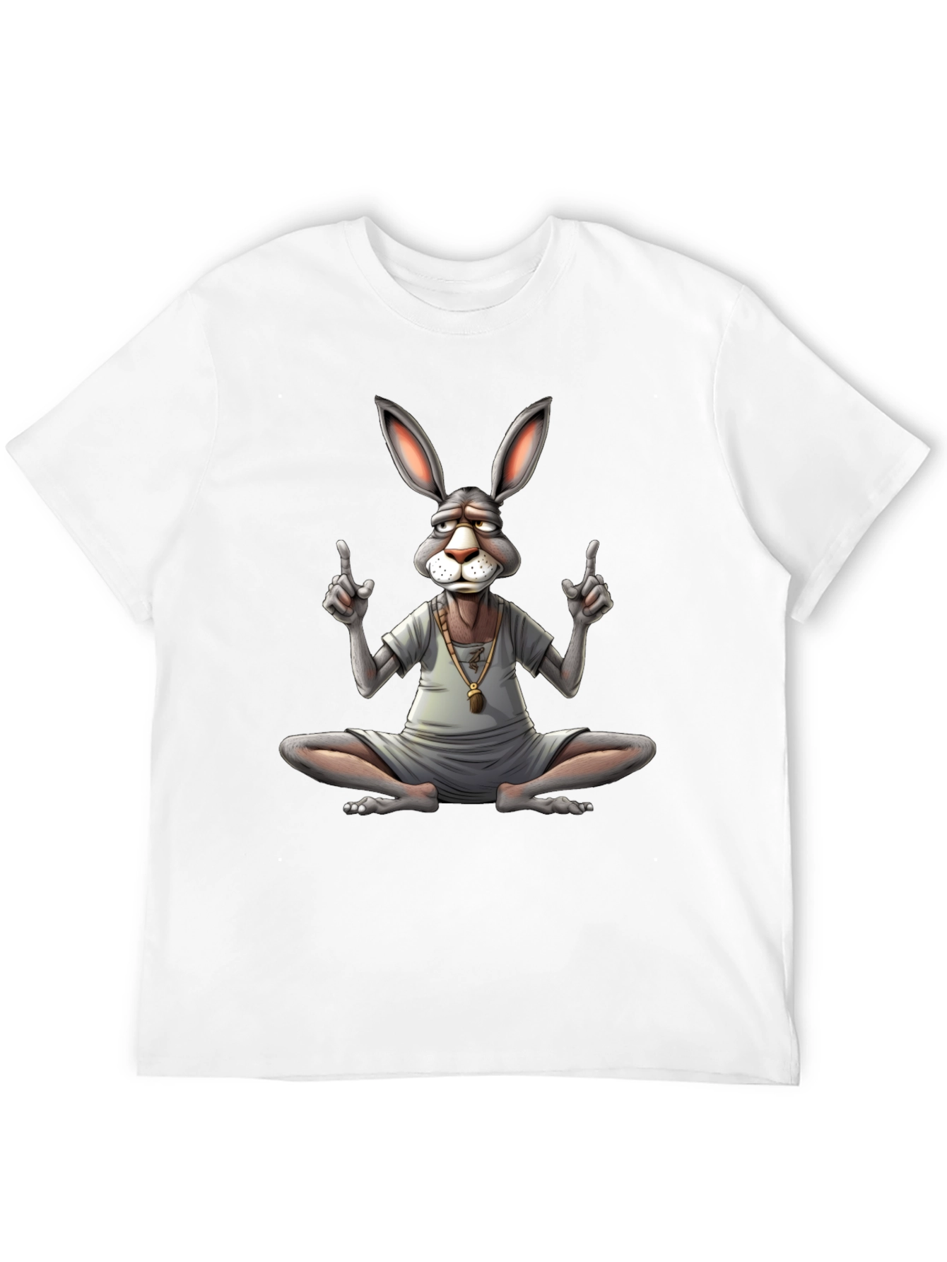 Enlightened Rabbit Tee - Meditating Hare T-Shirt