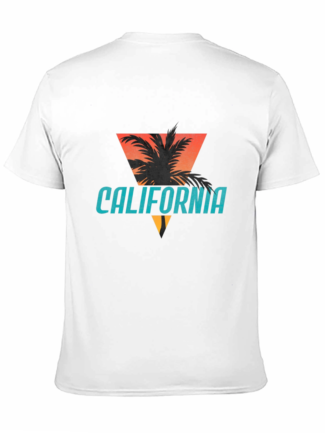 California Graphic Tee - Palm Tree Sunset Design