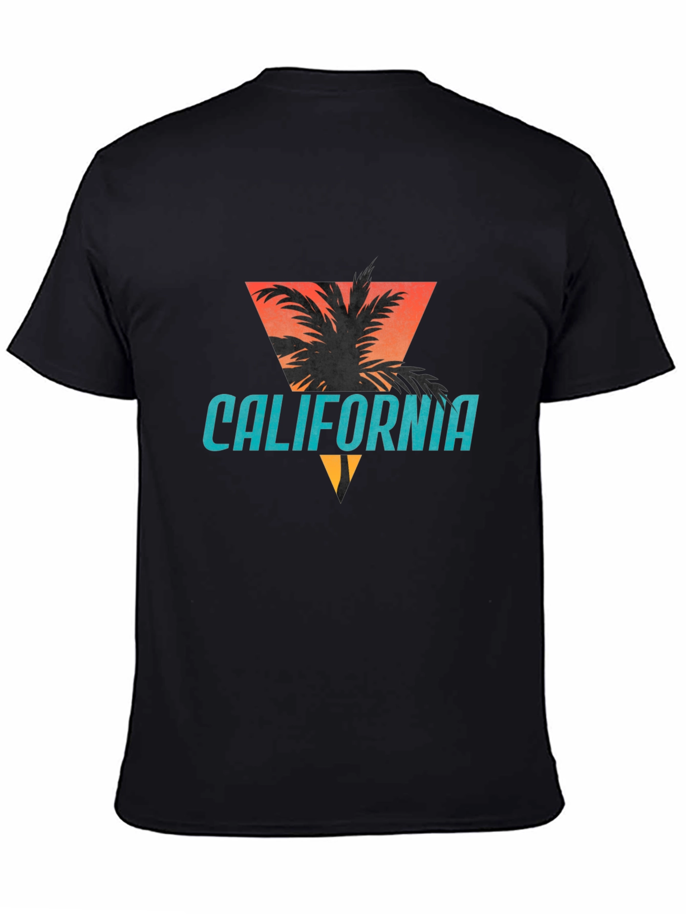California Graphic Tee - Palm Tree Sunset Design
