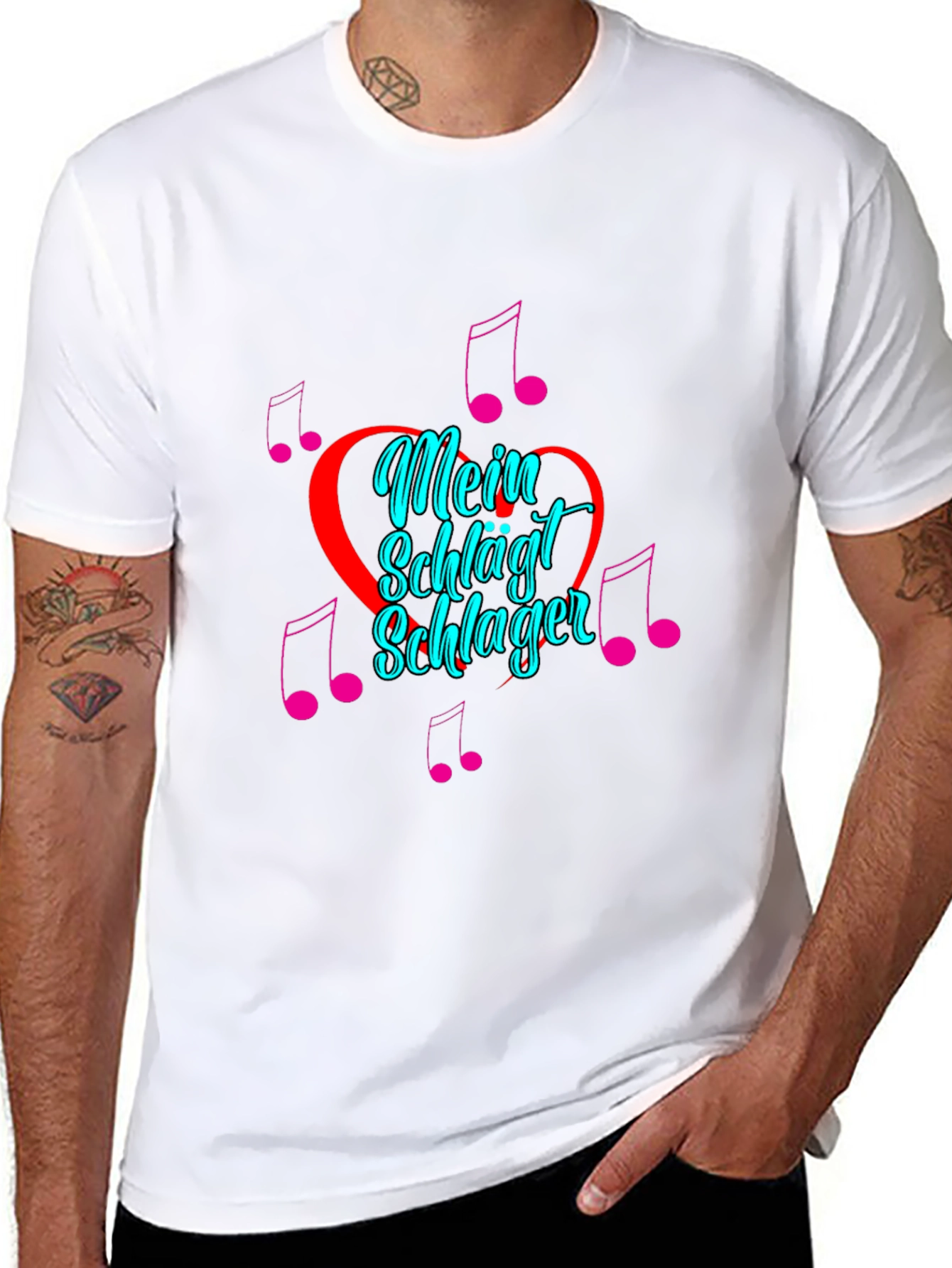 Mein Schlager Heartbeat Graphic Tee - Black