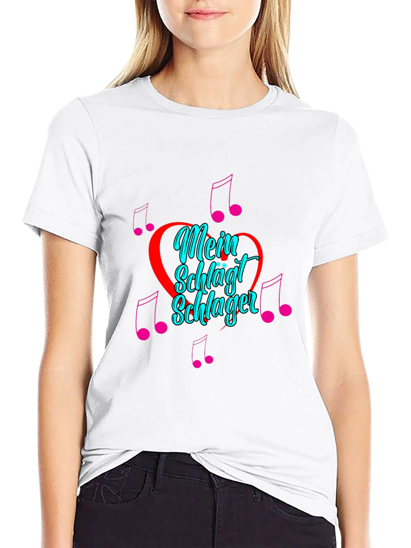 Mein Schlager Heartbeat Graphic Tee - Black
