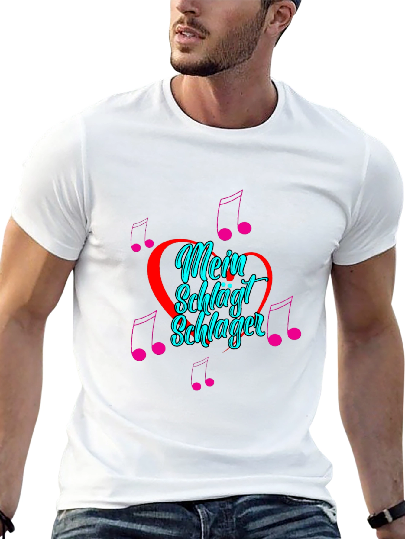 Mein Schlager Heartbeat Graphic Tee - Black