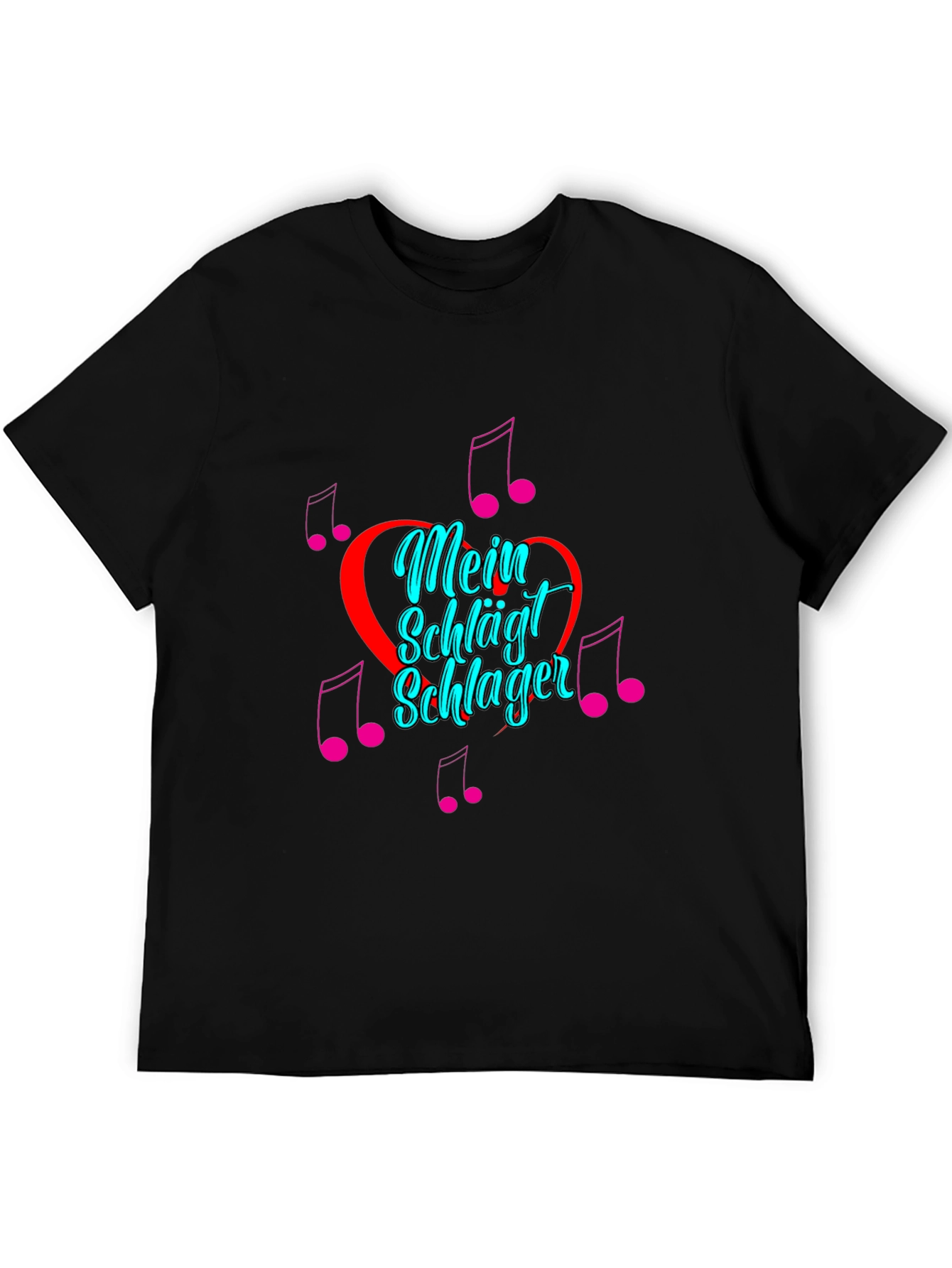 Mein Schlager Heartbeat Graphic Tee - Black