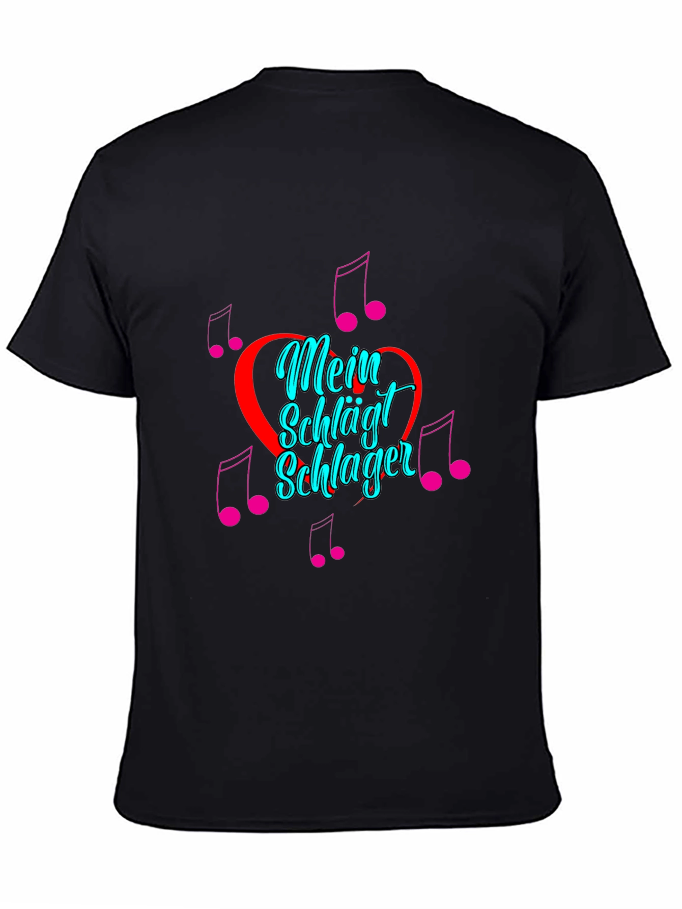 Mein Schlager Heartbeat Graphic Tee - Black