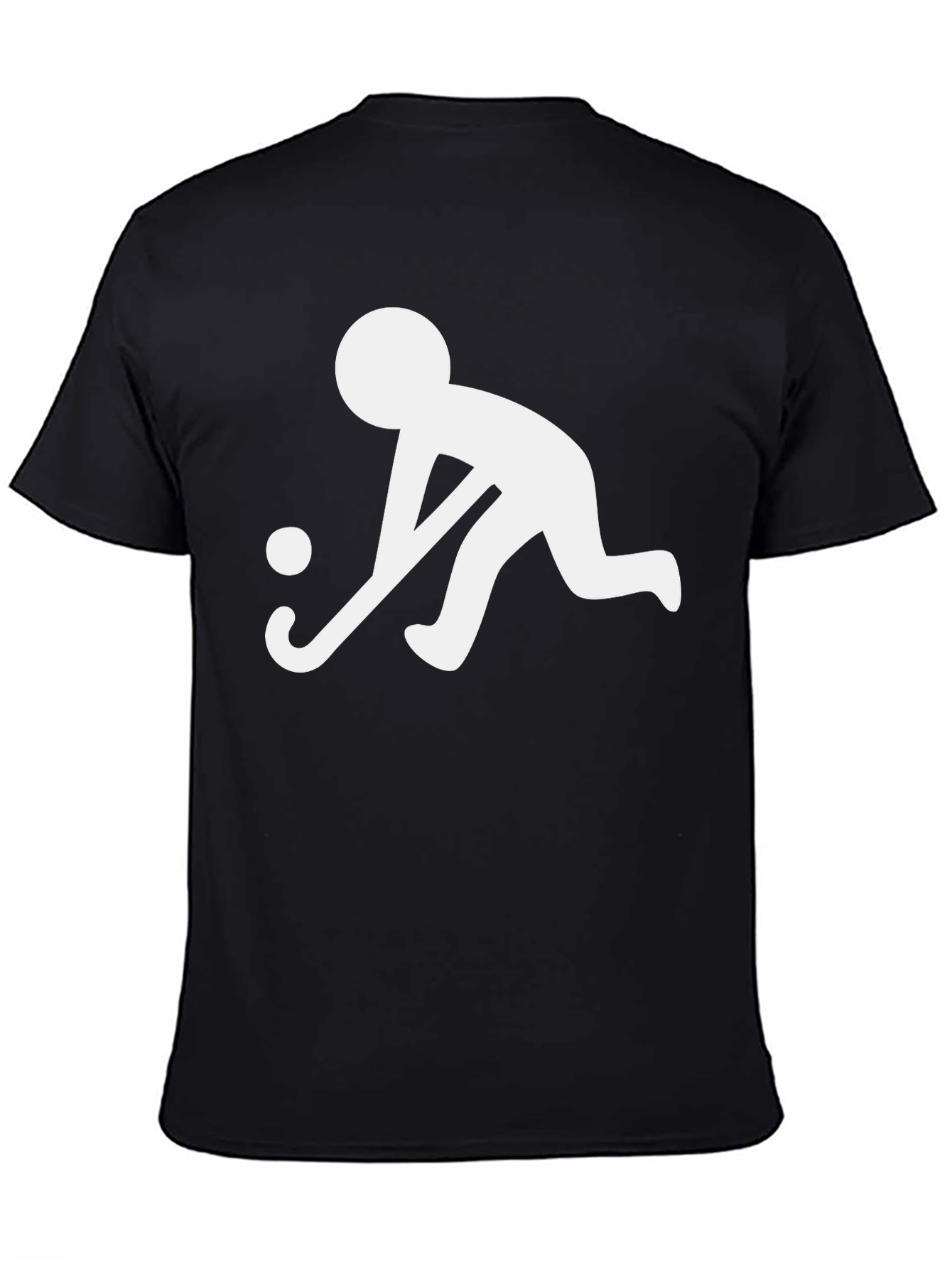 Hockey Player Graphic Tee - Sporty Black T-Shirt