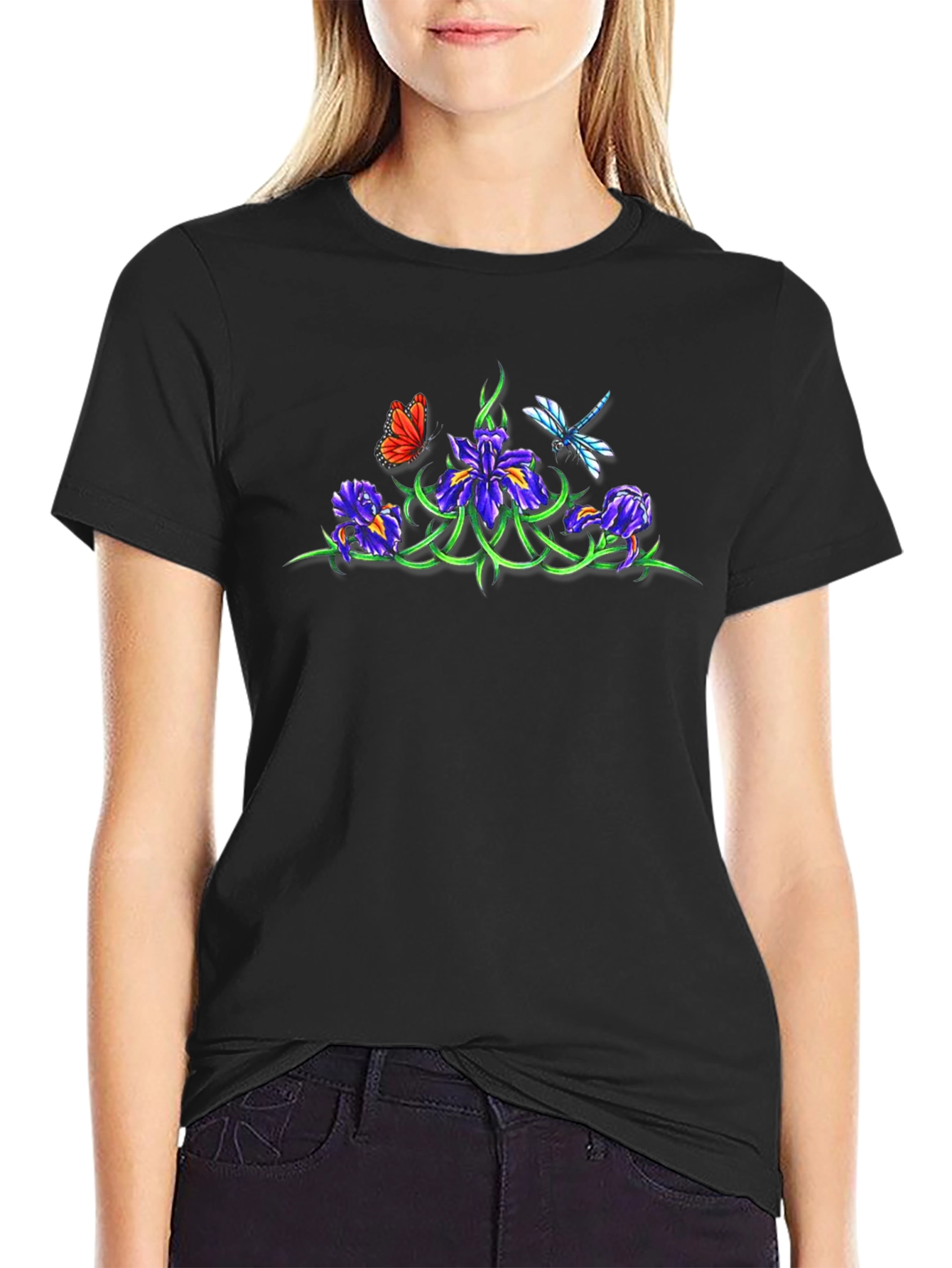 Floral Butterfly Dragonfly T-Shirt