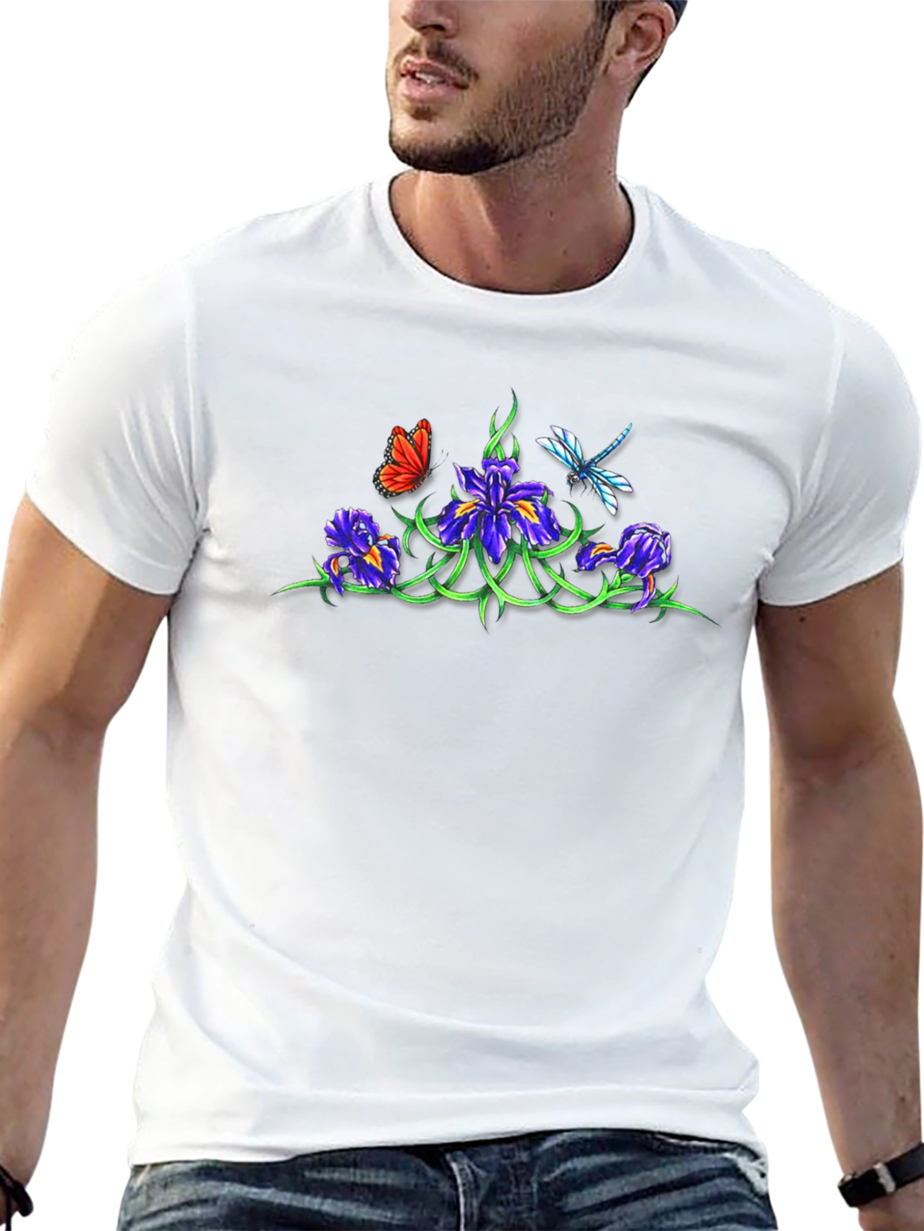 Floral Butterfly Dragonfly T-Shirt