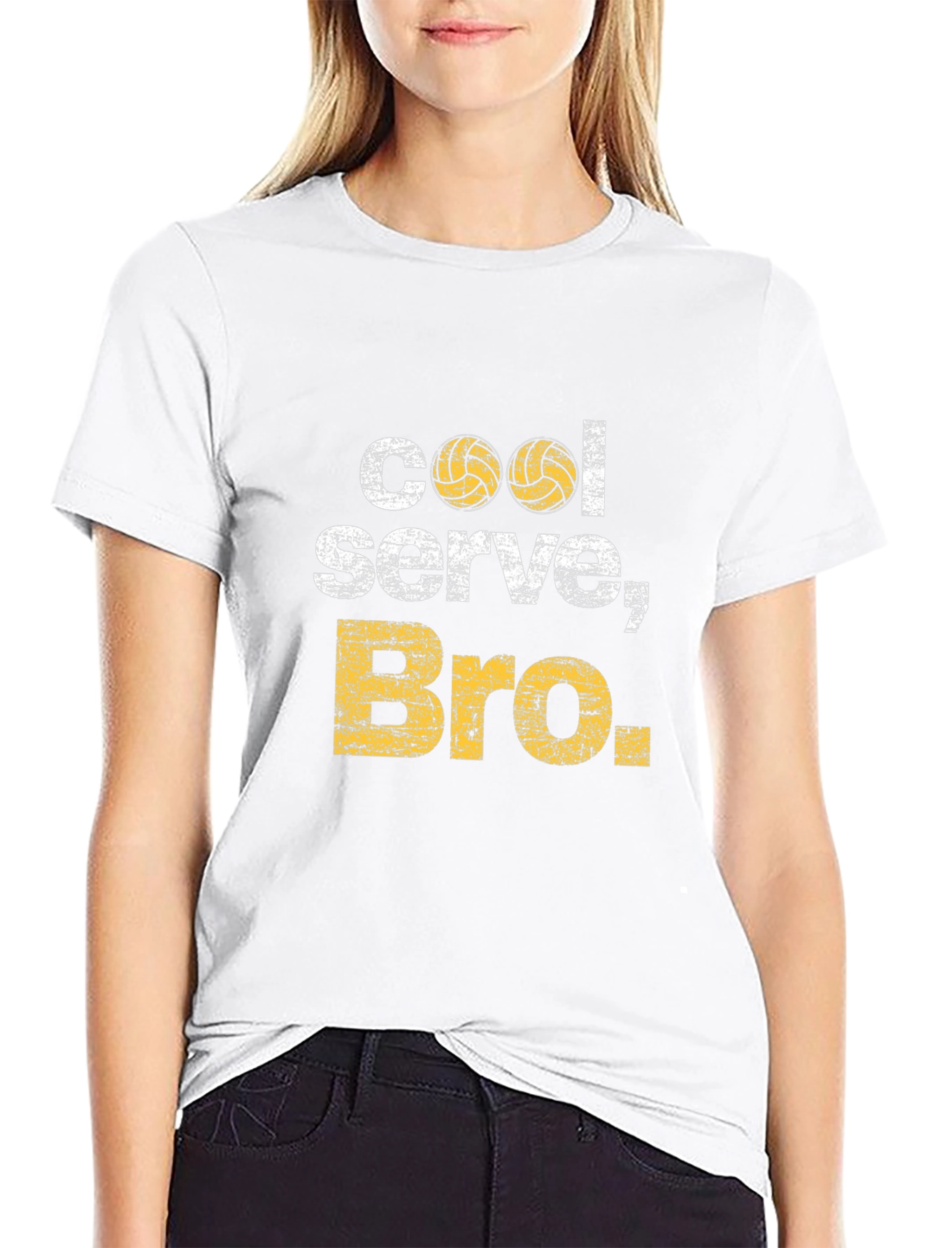 Cool Serve Bro Volleyball Graphic T-Shirt