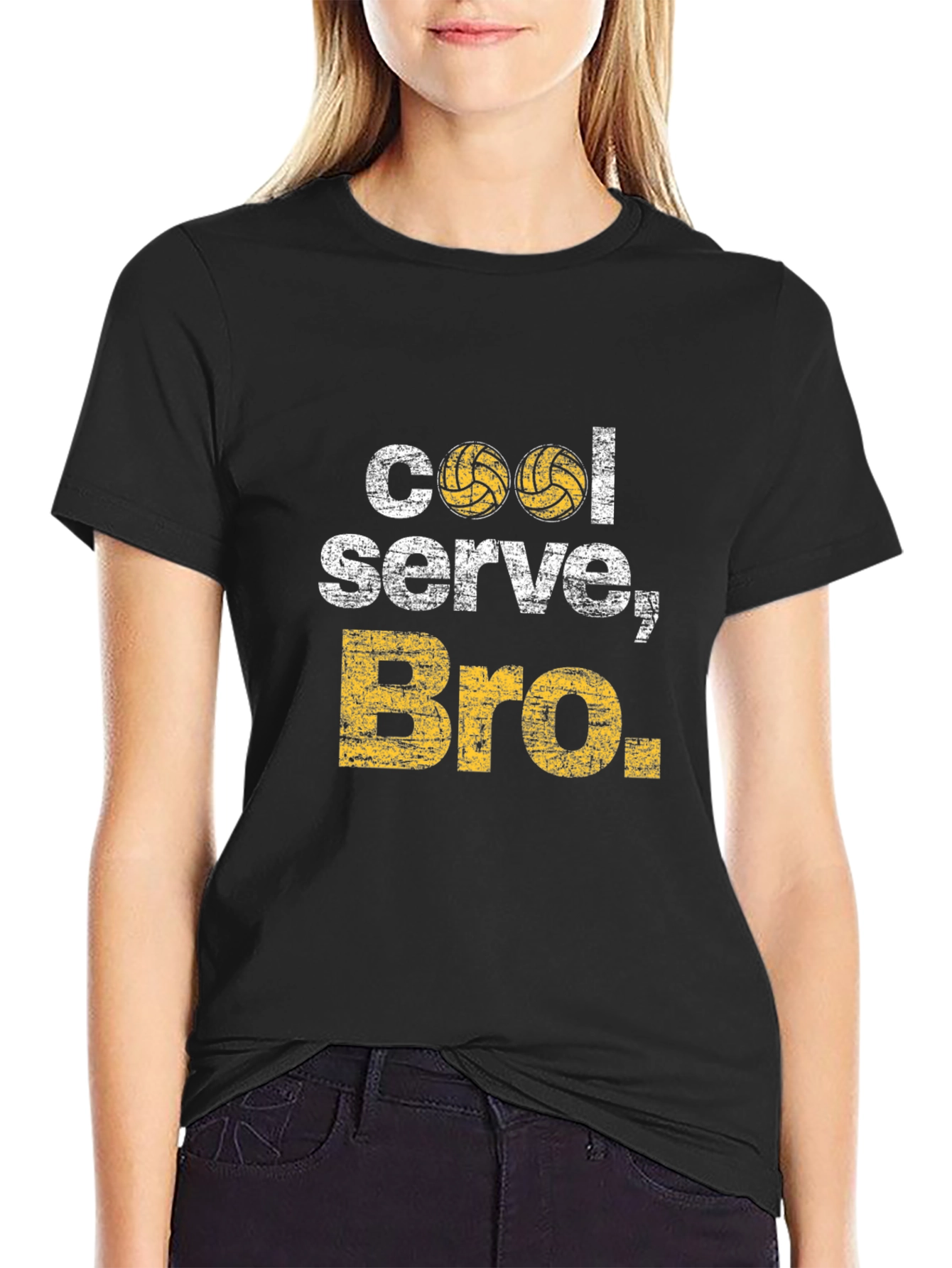 Cool Serve Bro Volleyball Graphic T-Shirt