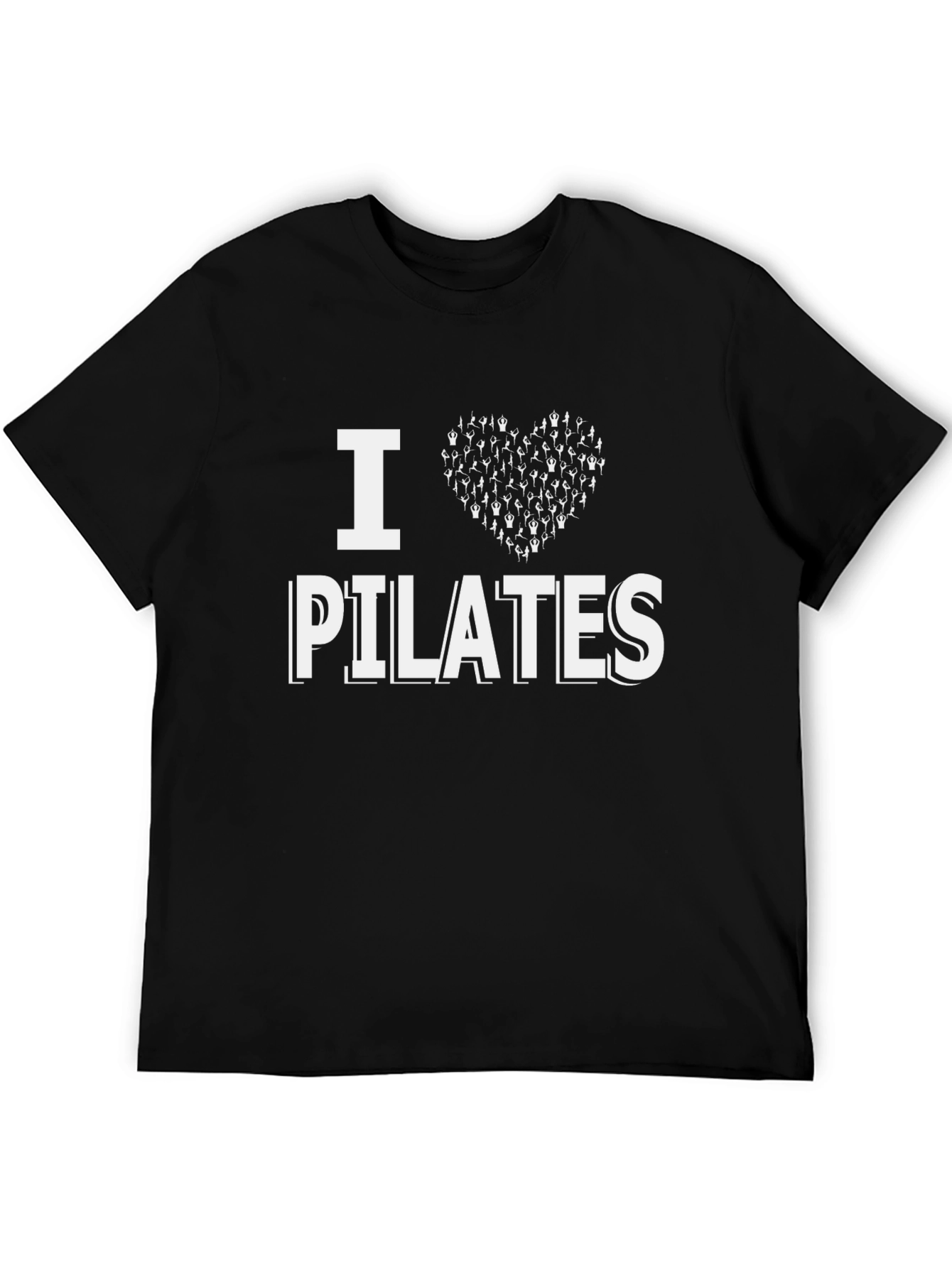 I Love Pilates T-Shirt - Yoga Heart Design