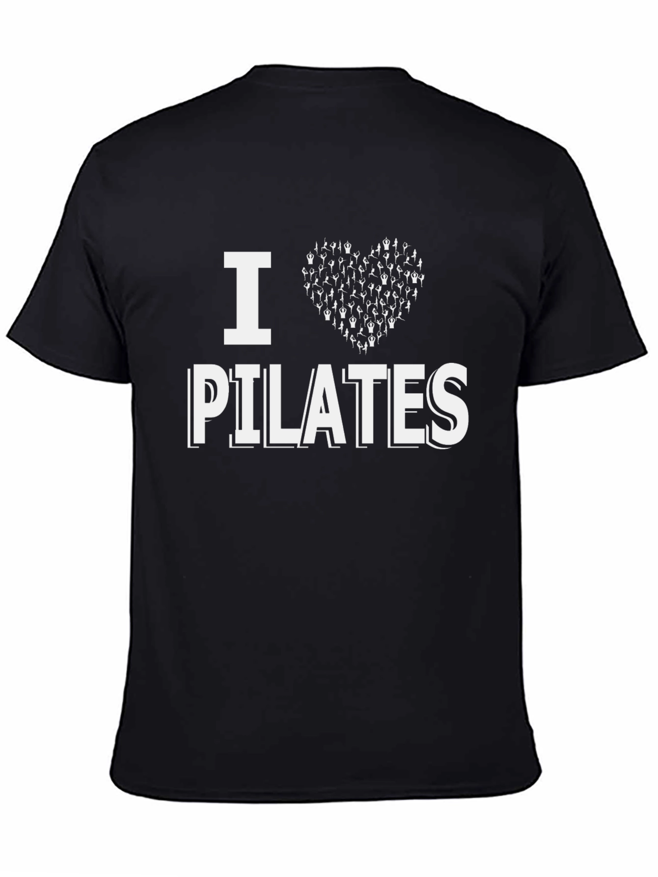 I Love Pilates T-Shirt - Yoga Heart Design