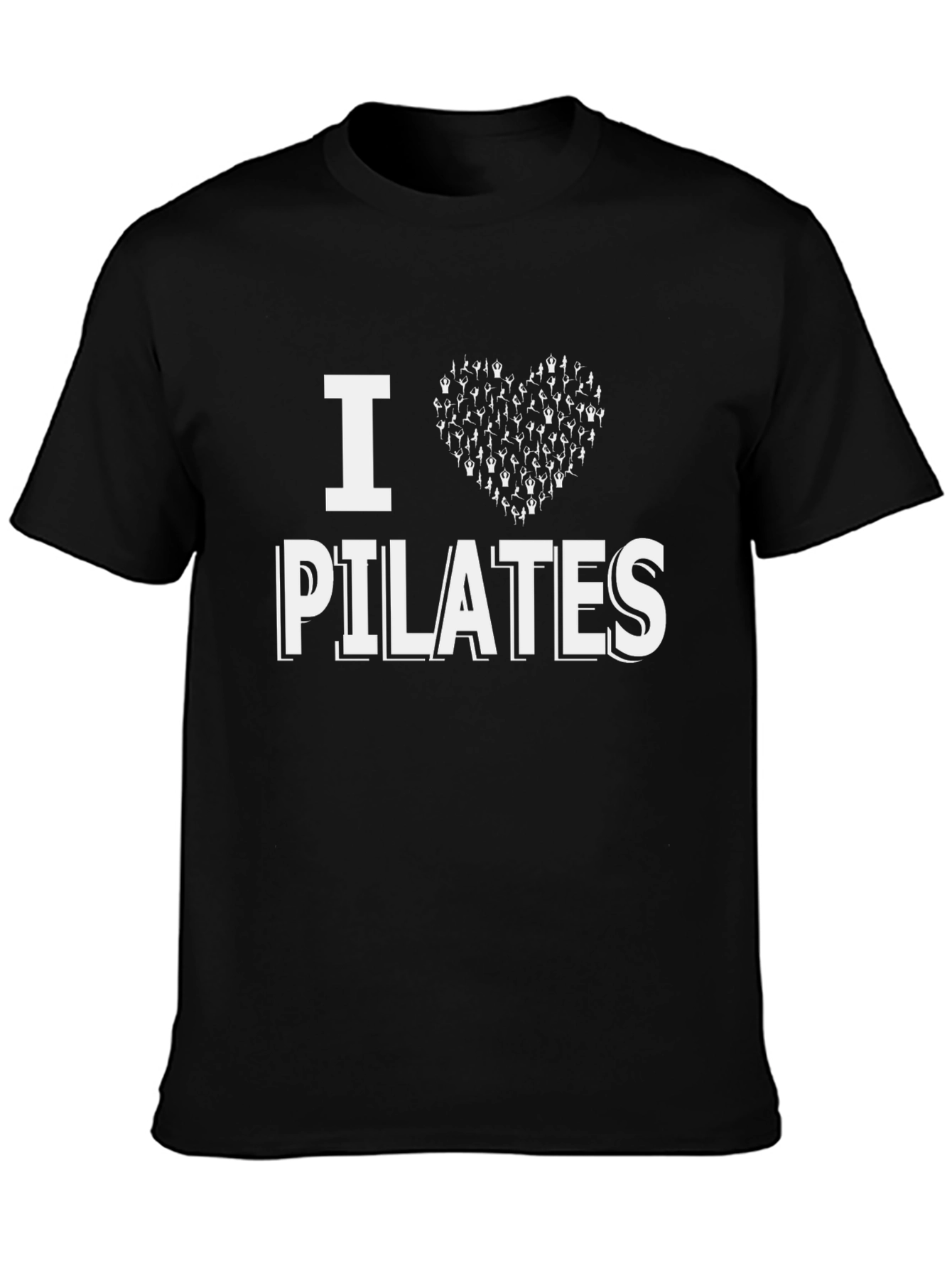 I Love Pilates T-Shirt - Yoga Heart Design