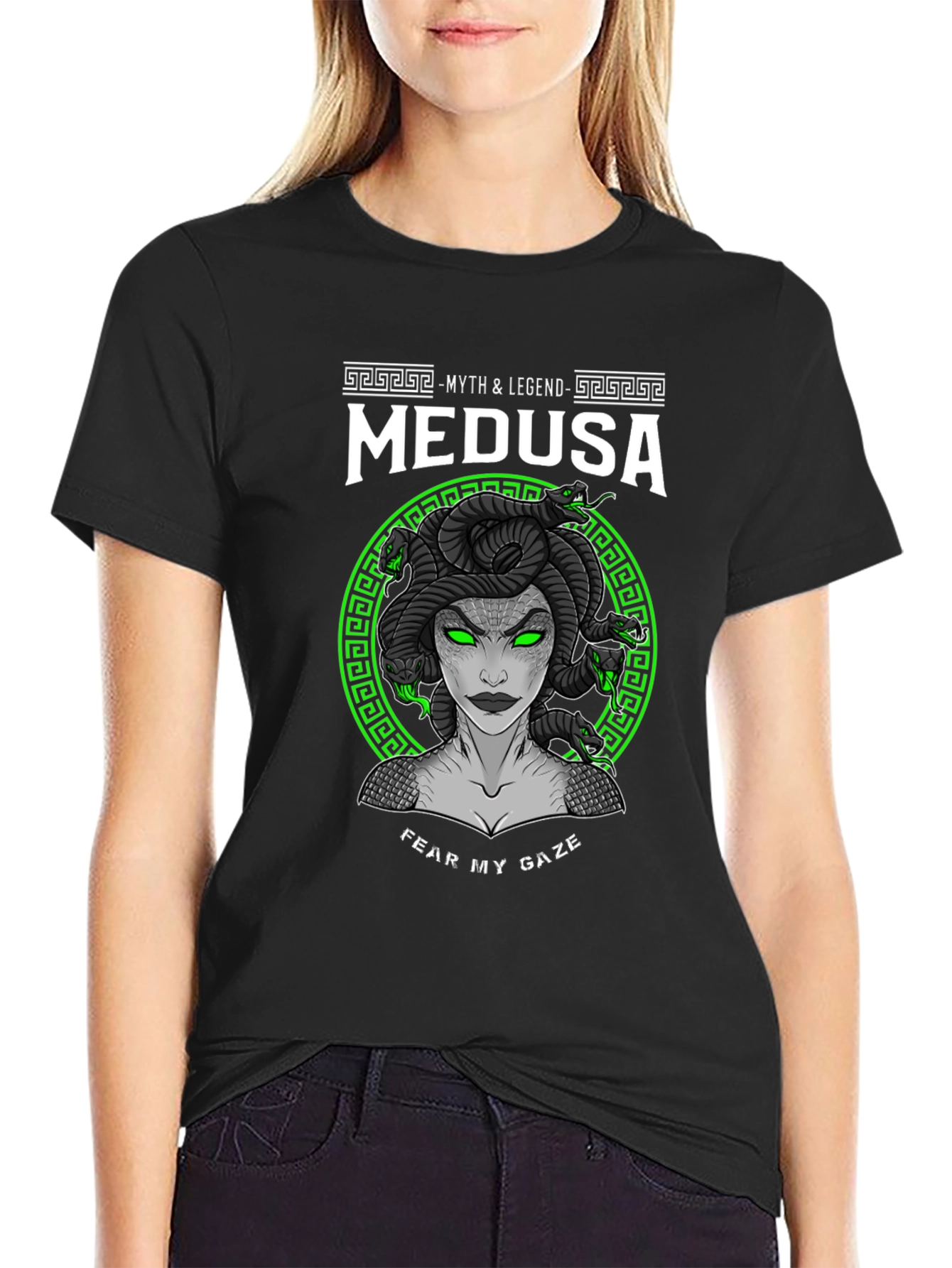 Medusa Myth Legend Black T-Shirt