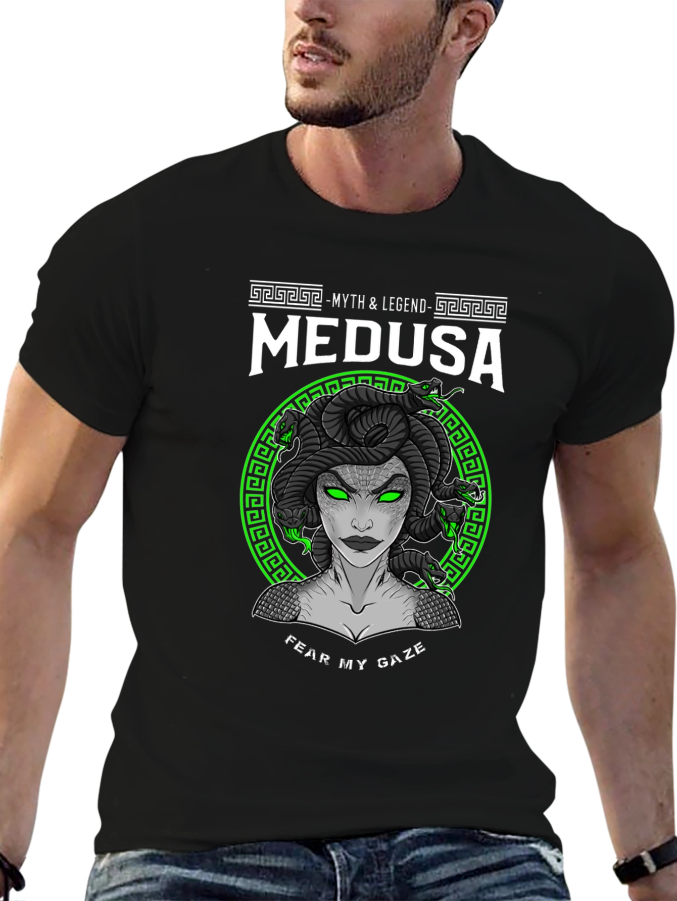 Medusa Myth Legend Black T-Shirt