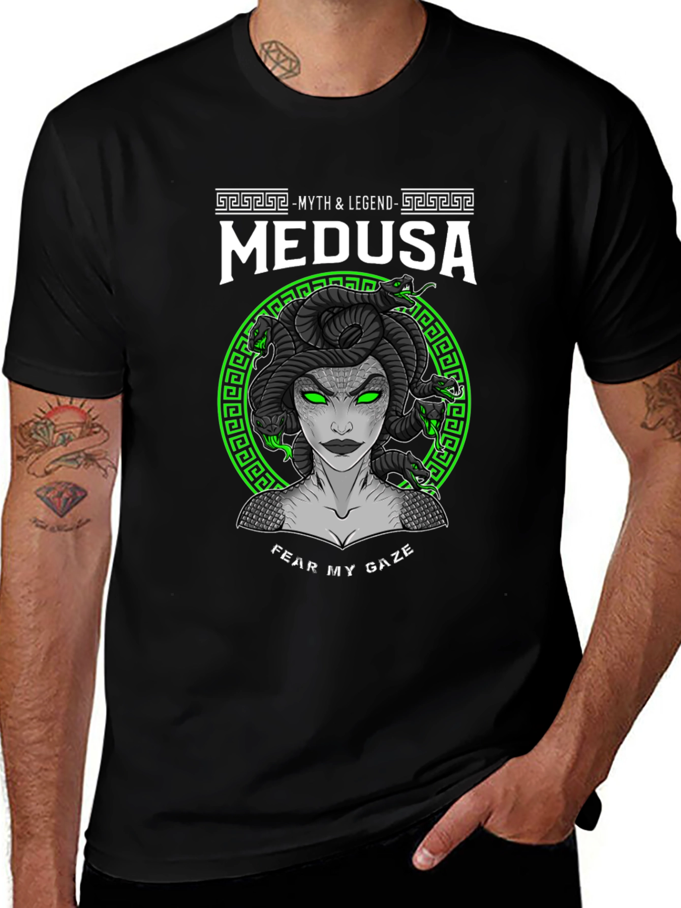 Medusa Myth Legend Black T-Shirt