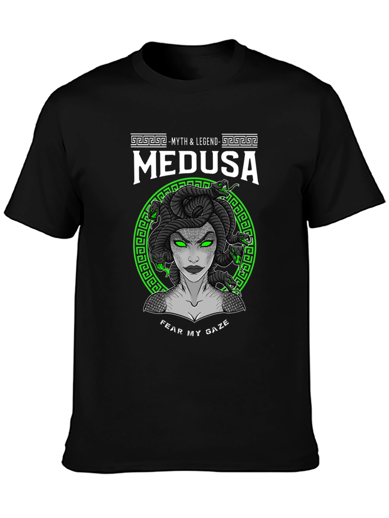 Medusa Myth Legend Black T-Shirt