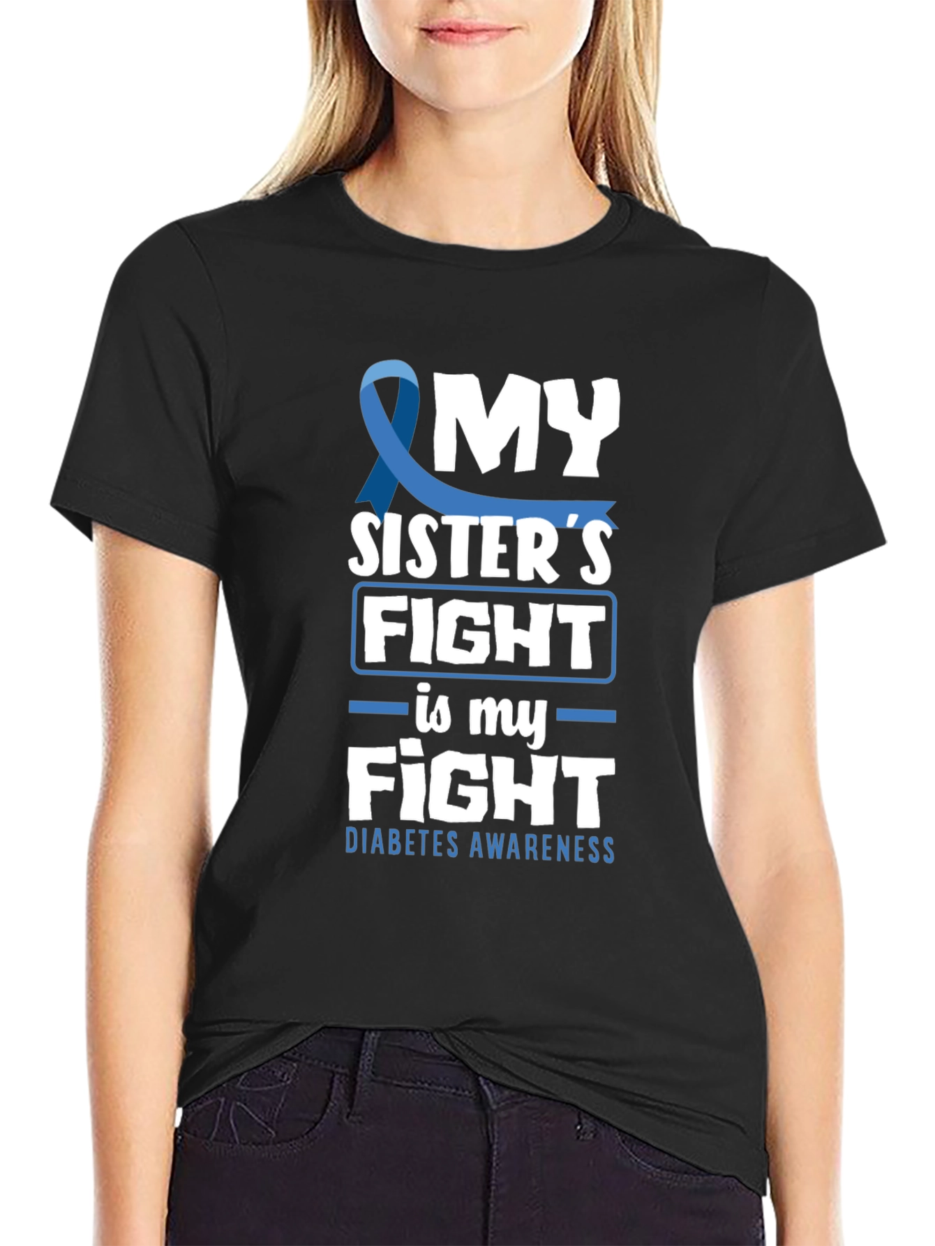 Diabetes Awareness My Sisters Fight T-Shirt
