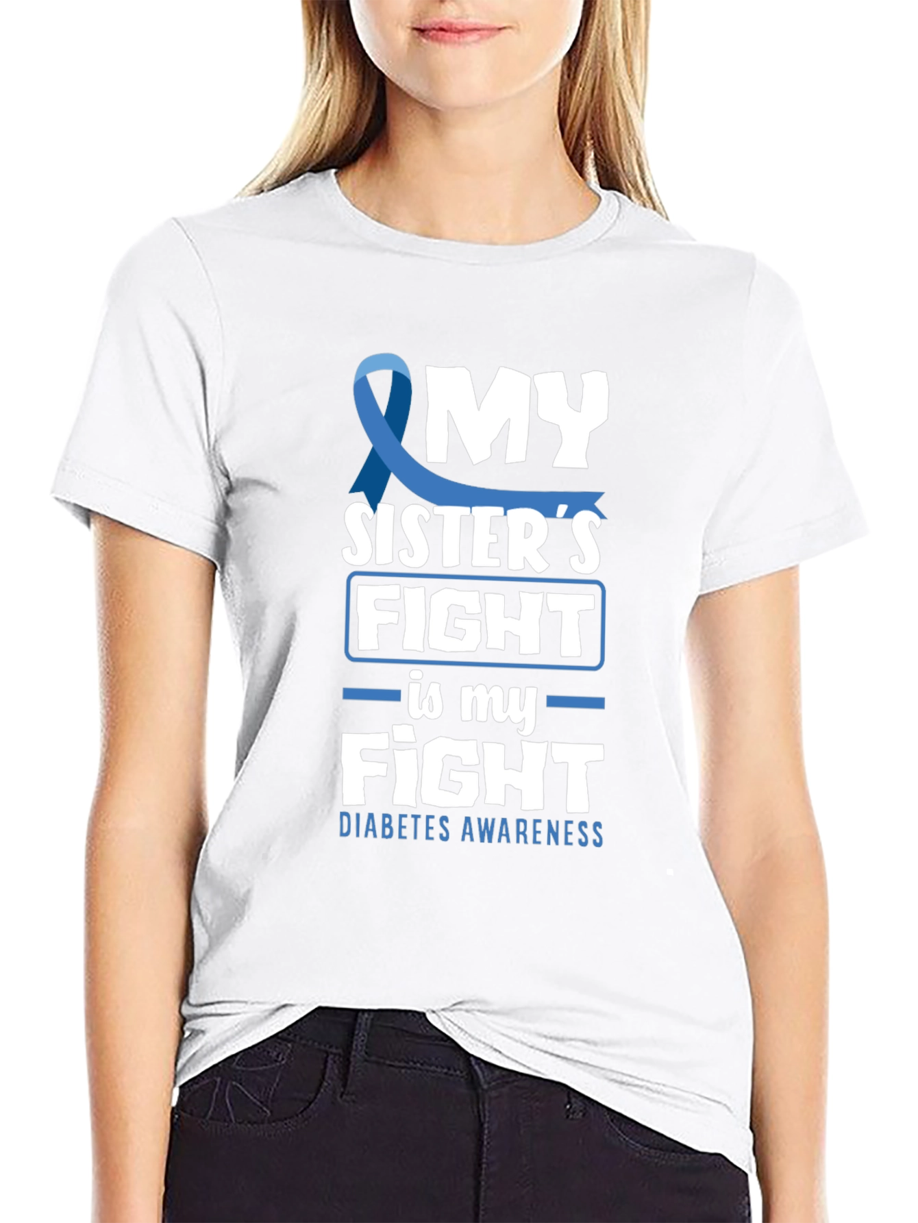 Diabetes Awareness My Sisters Fight T-Shirt