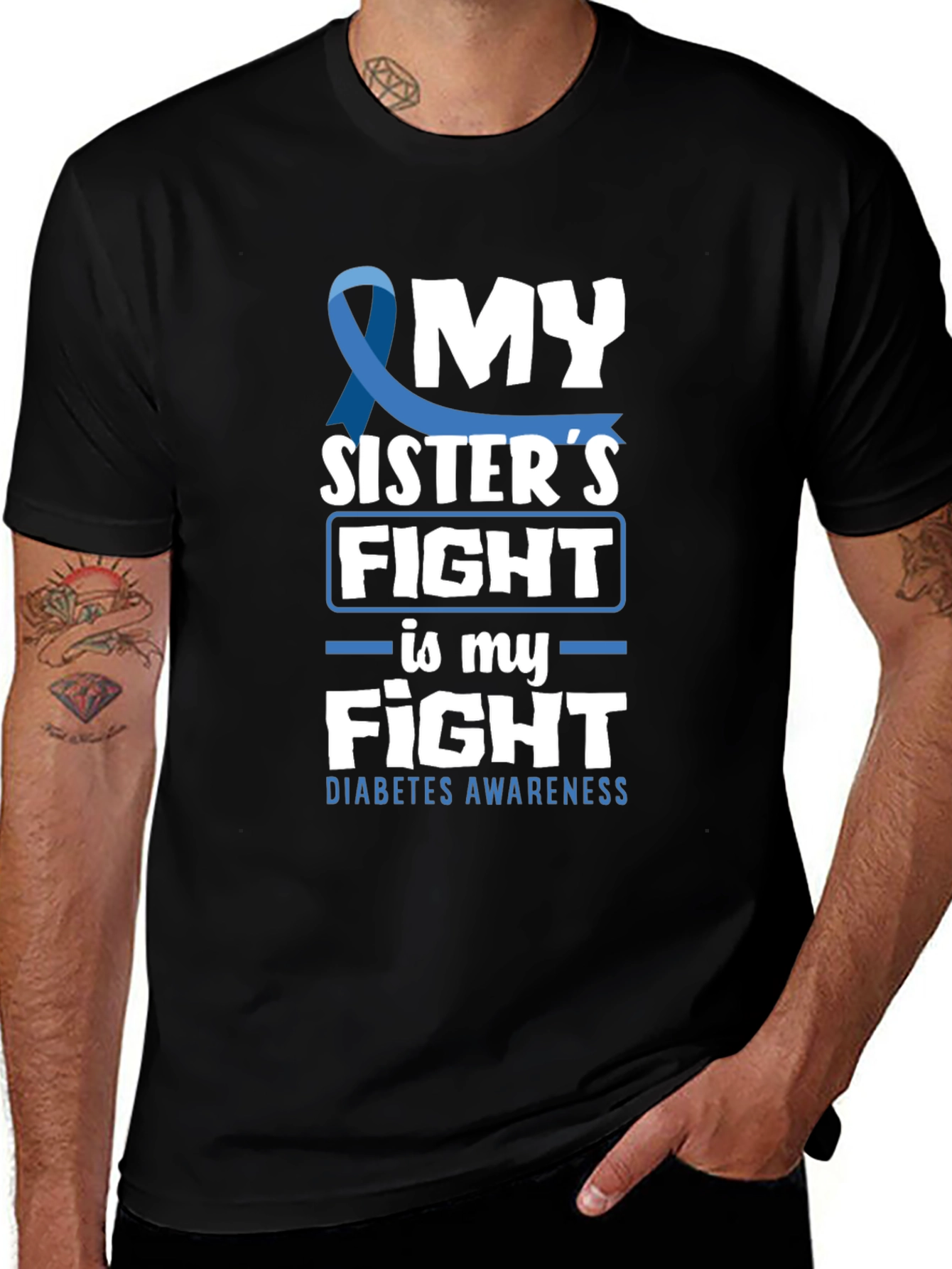 Diabetes Awareness My Sisters Fight T-Shirt