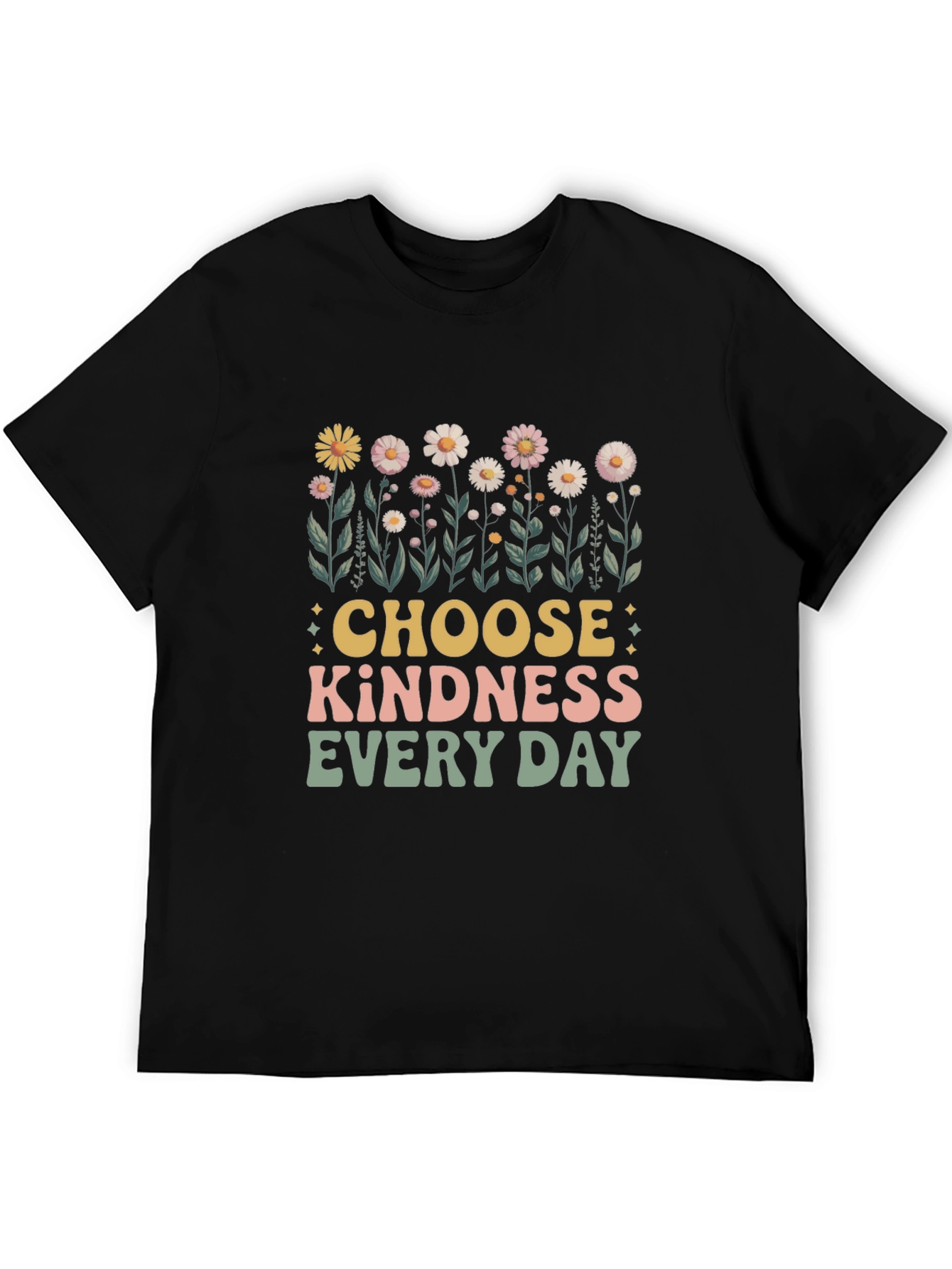 Choose Kindness T-Shirt - Retro Floral Design
