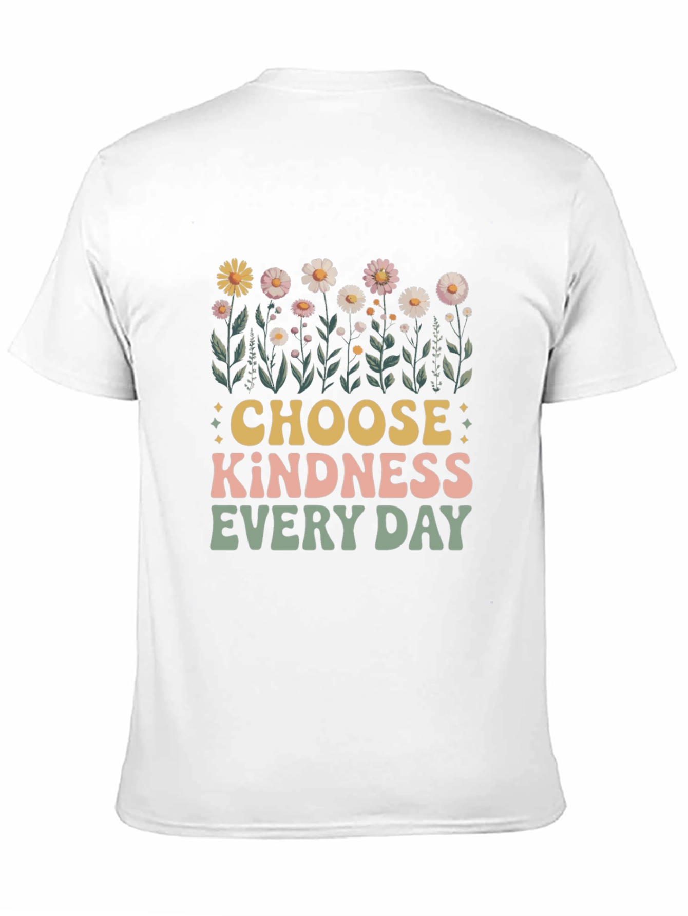 Choose Kindness T-Shirt - Retro Floral Design