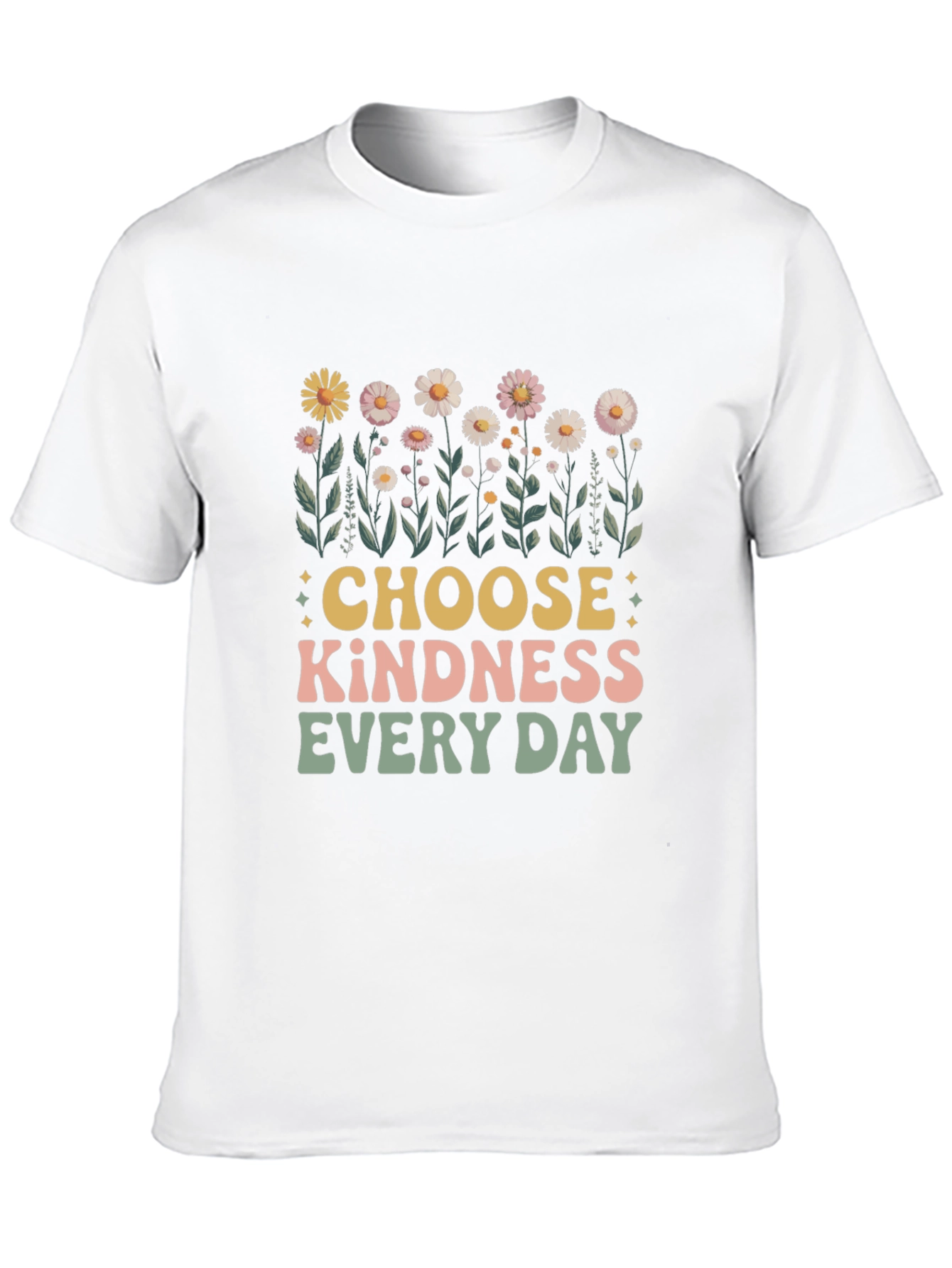 Choose Kindness T-Shirt - Retro Floral Design