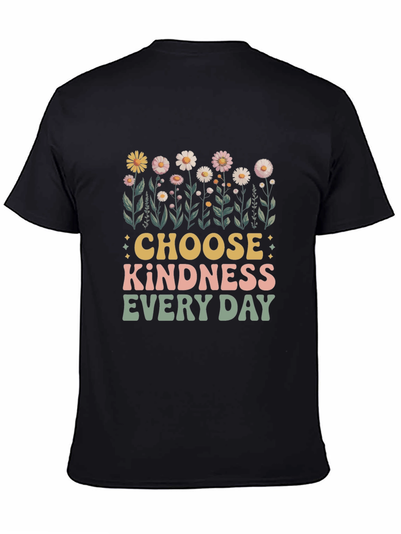 Choose Kindness T-Shirt - Retro Floral Design