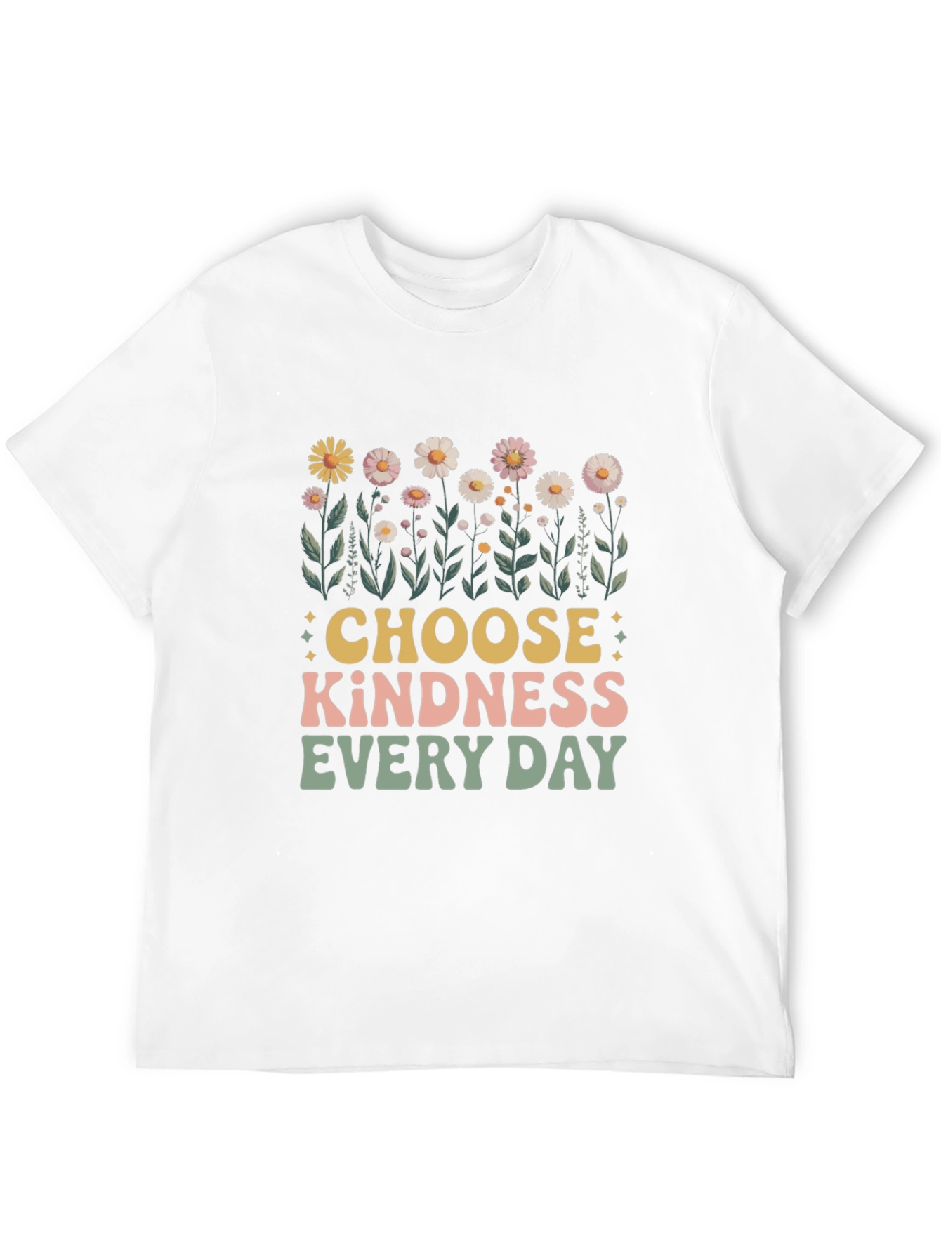 Choose Kindness T-Shirt - Retro Floral Design